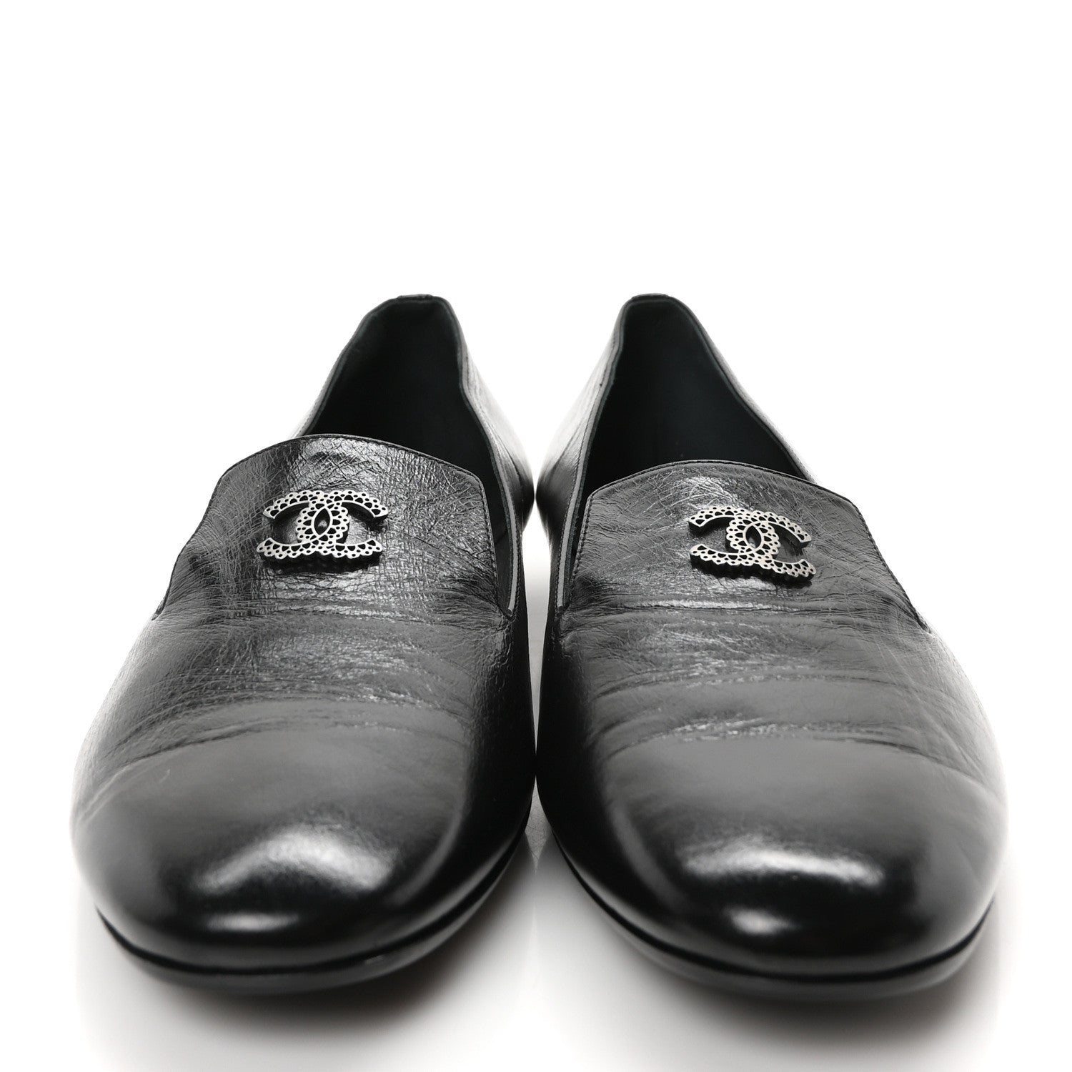Lambskin CC Loafers 41 Black