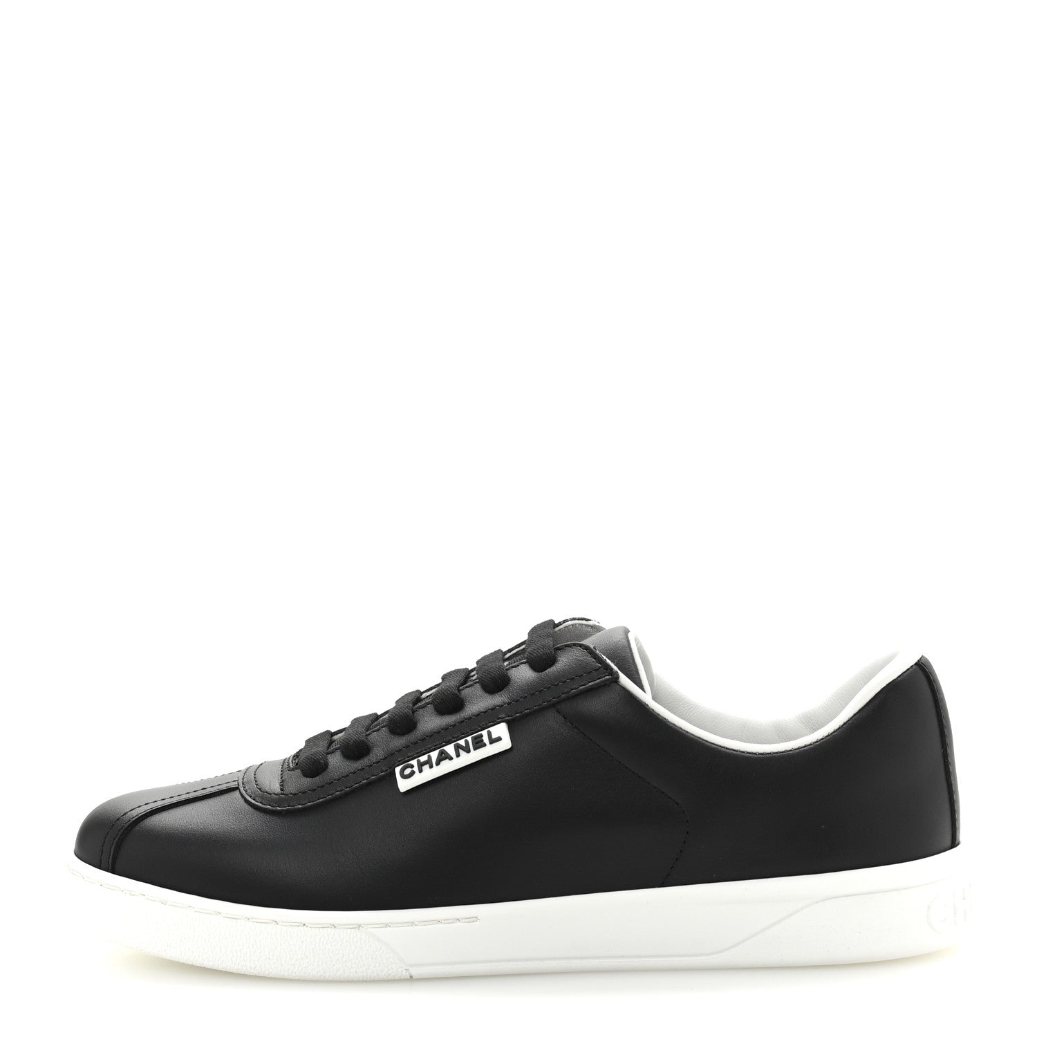 Calfskin CC Womens Sneakers 38 Black