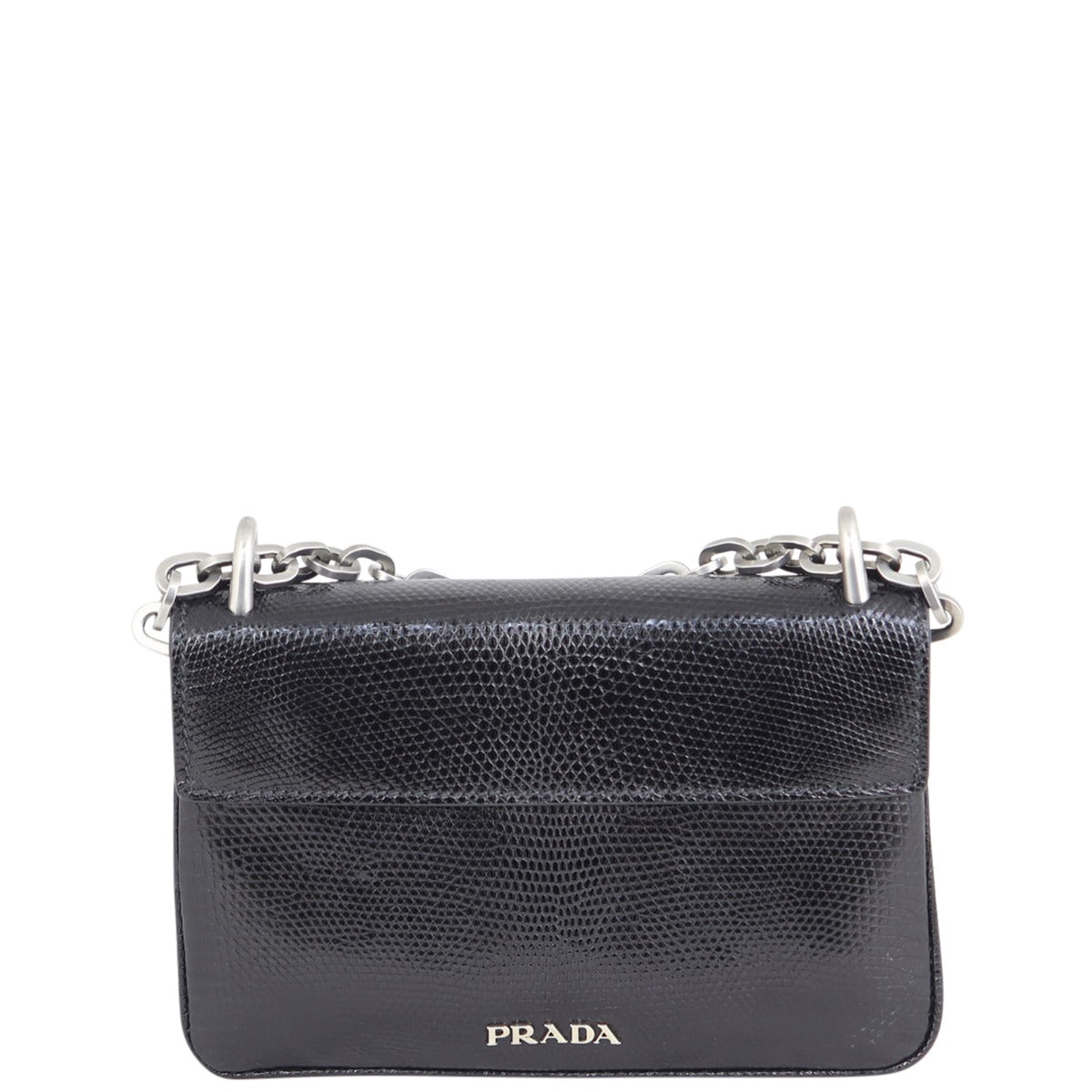 Prada Lucertola Lizard Chain Flap Bag