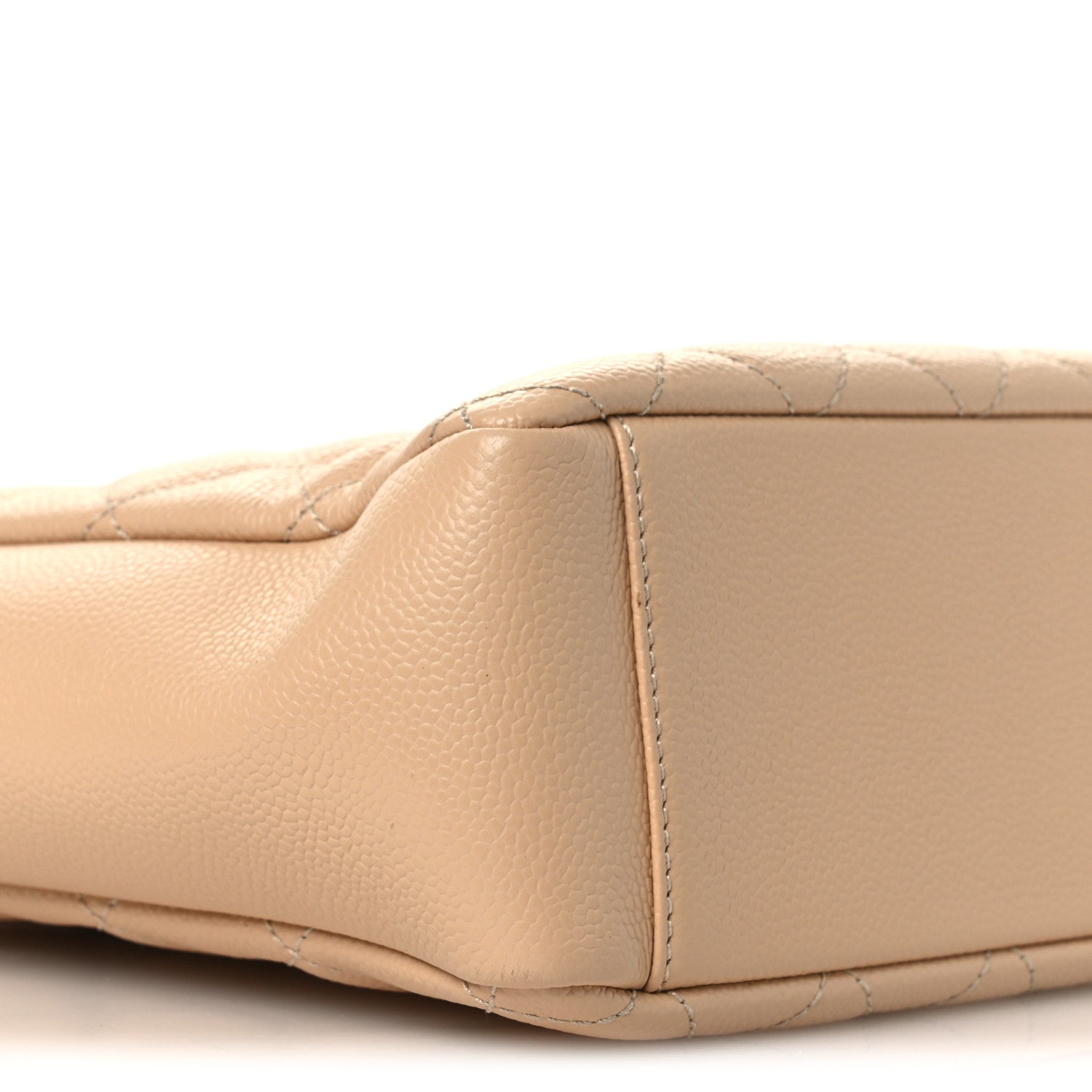 Caviar Quilted Petit Shopping Tote PST Beige Clair