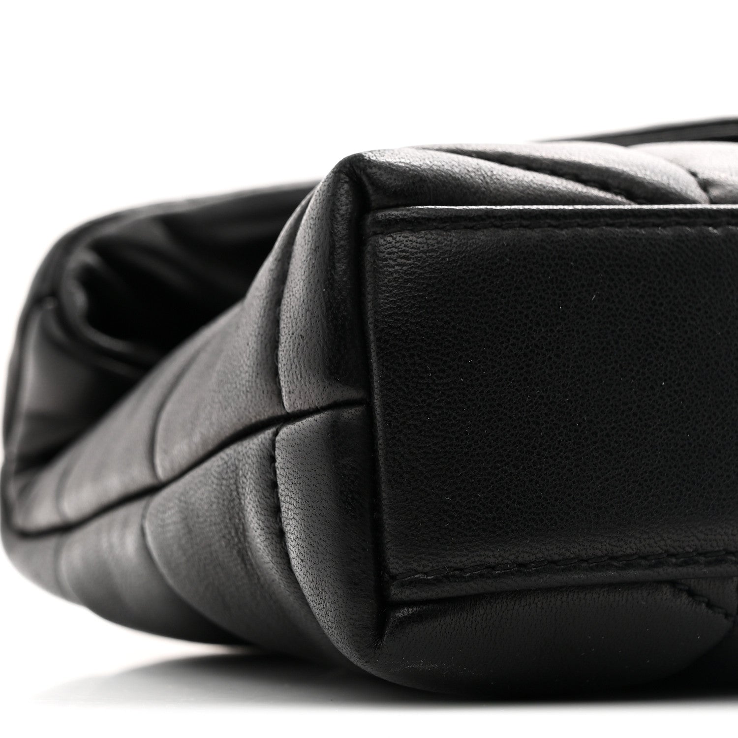 Lambskin Monogram Loulou Puffer Pouch Clutch Black