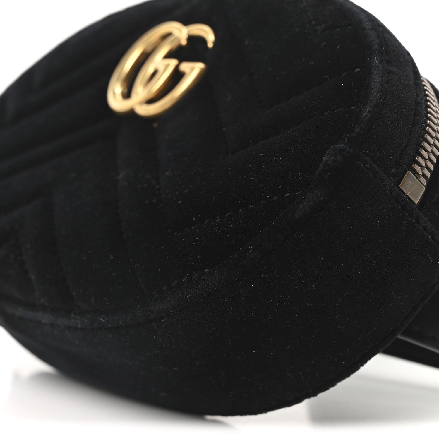 Velvet Matelasse GG Marmont Belt Bag 85 34 Black