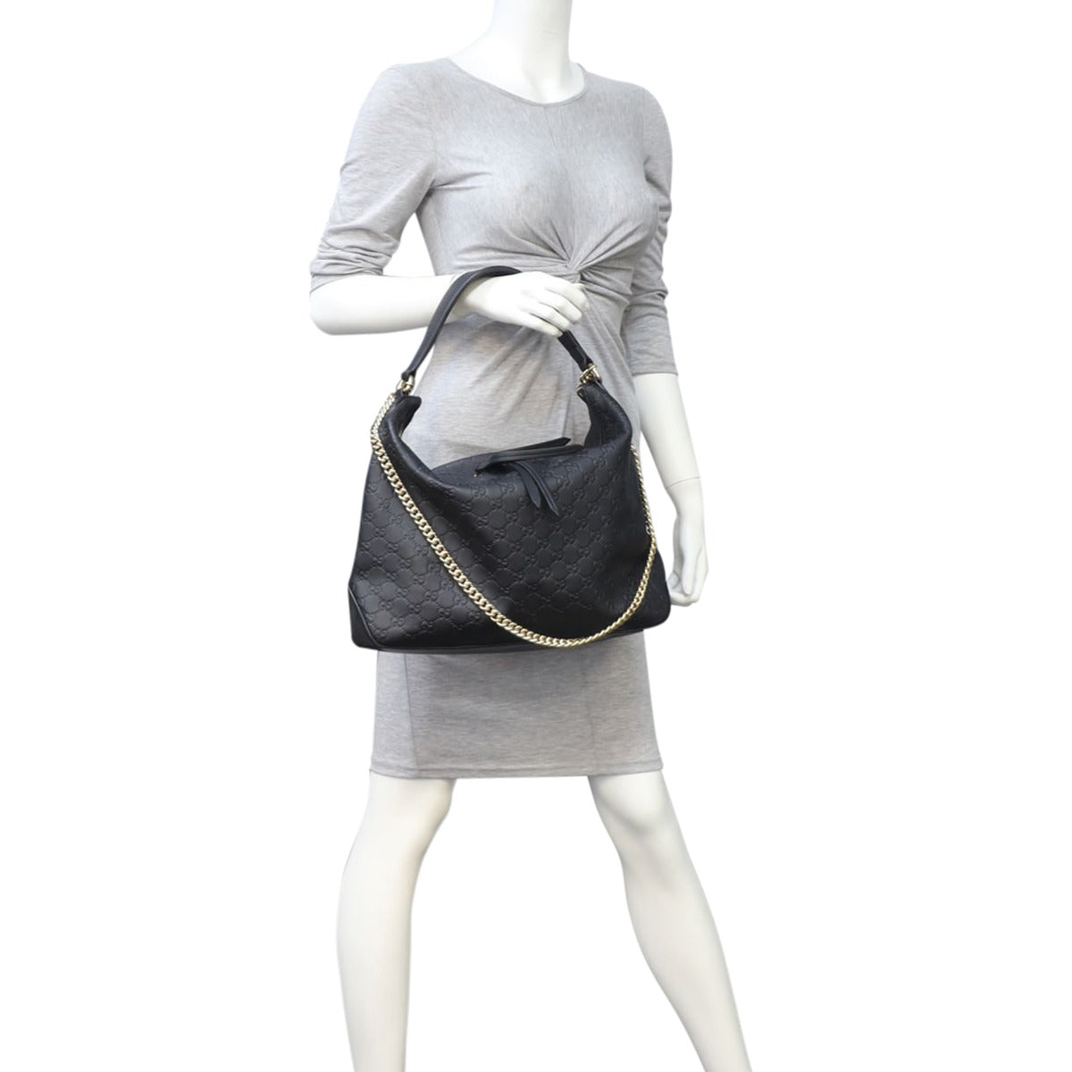 Gucci Linea A Guccissima Hobo