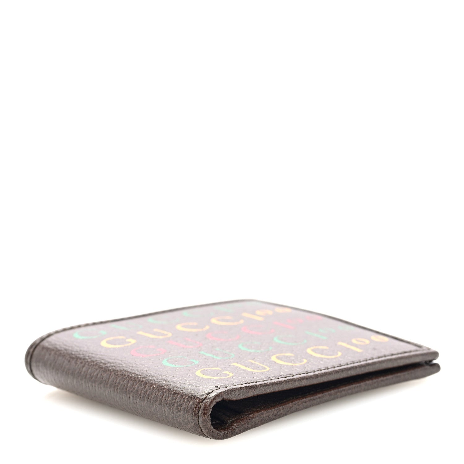 Textured Dollar Calfskin Gucci 100 Centennial Music Wallet New Acero New Shamarock Crop Hibiscus Red