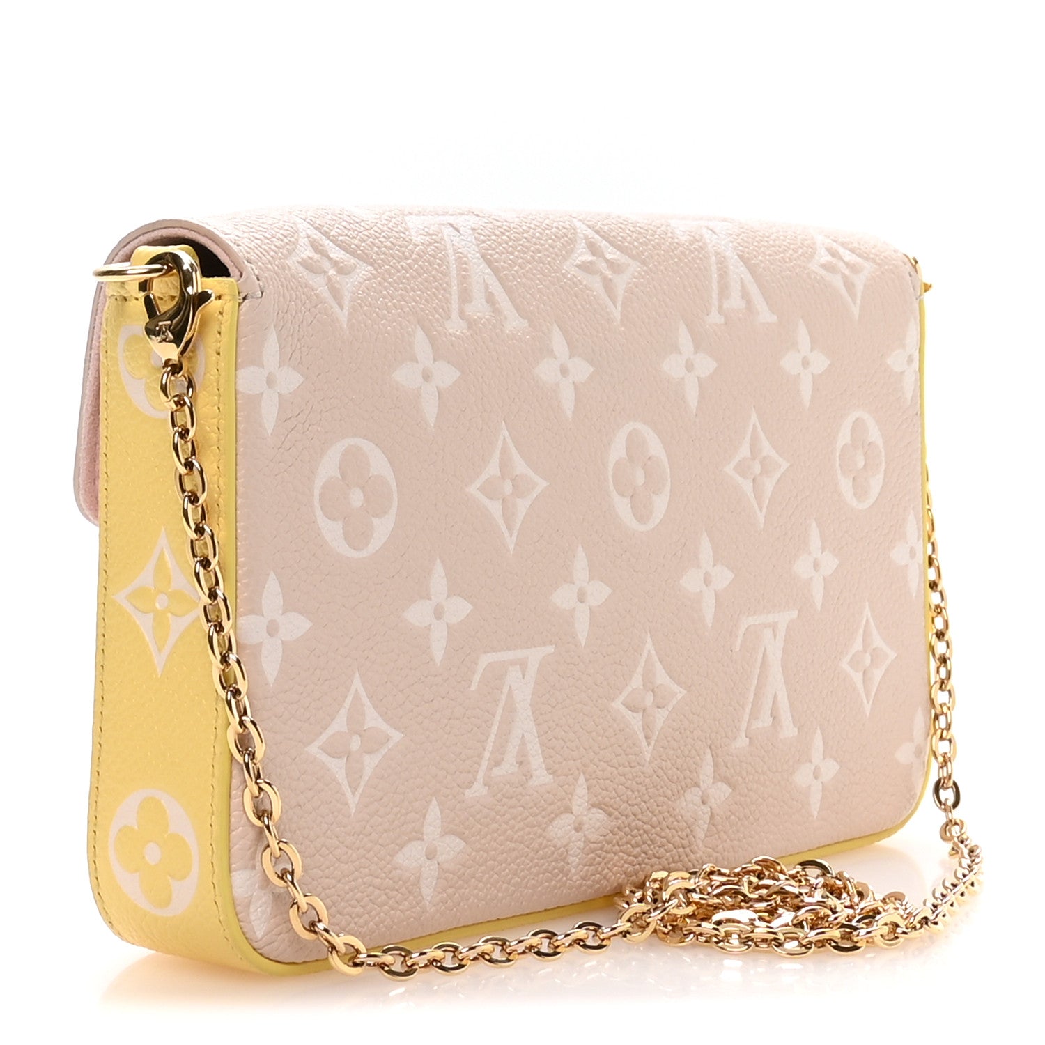 Empreinte Spring in the City Felicie Pochette Chain Wallet Pink Beige Yellow