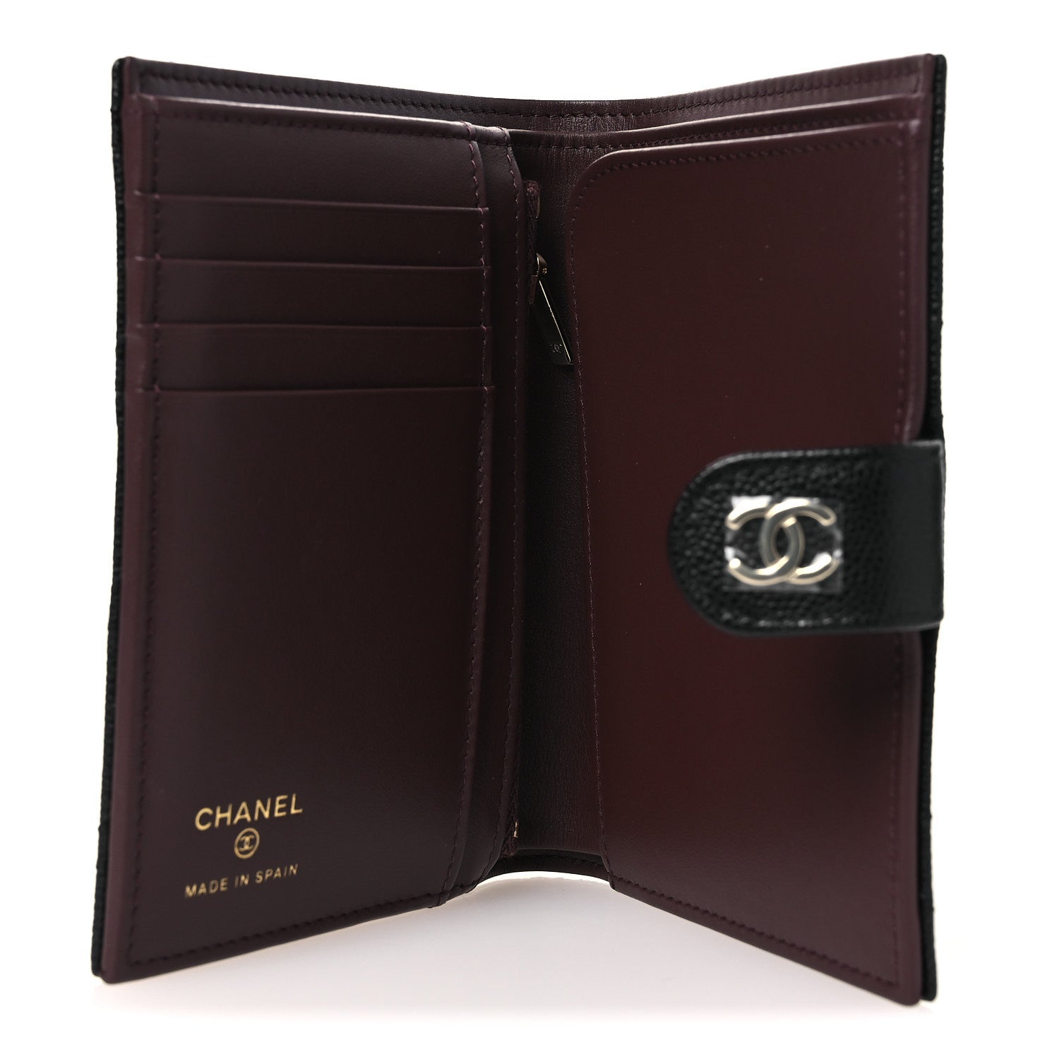 Caviar Quilted Passport Holder Black