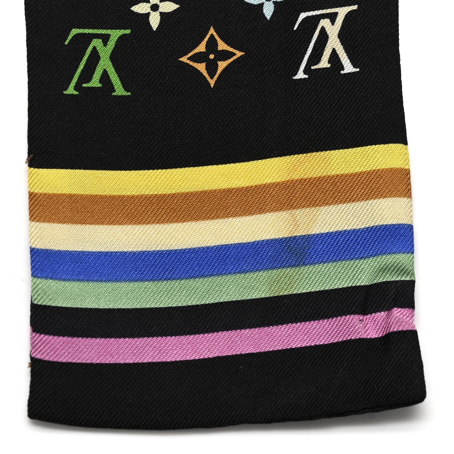LV X TM Silk Monogram Multicolor Bandeau Black