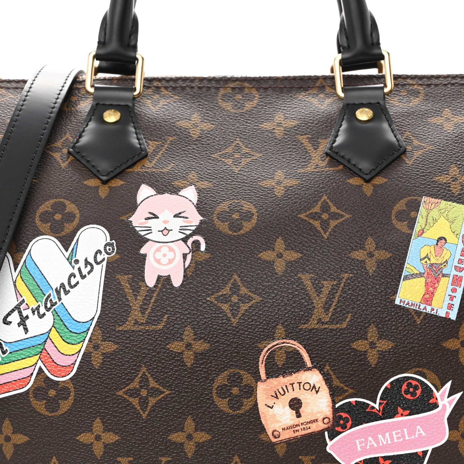 Monogram My World Tour Speedy Bandouliere 30 Black