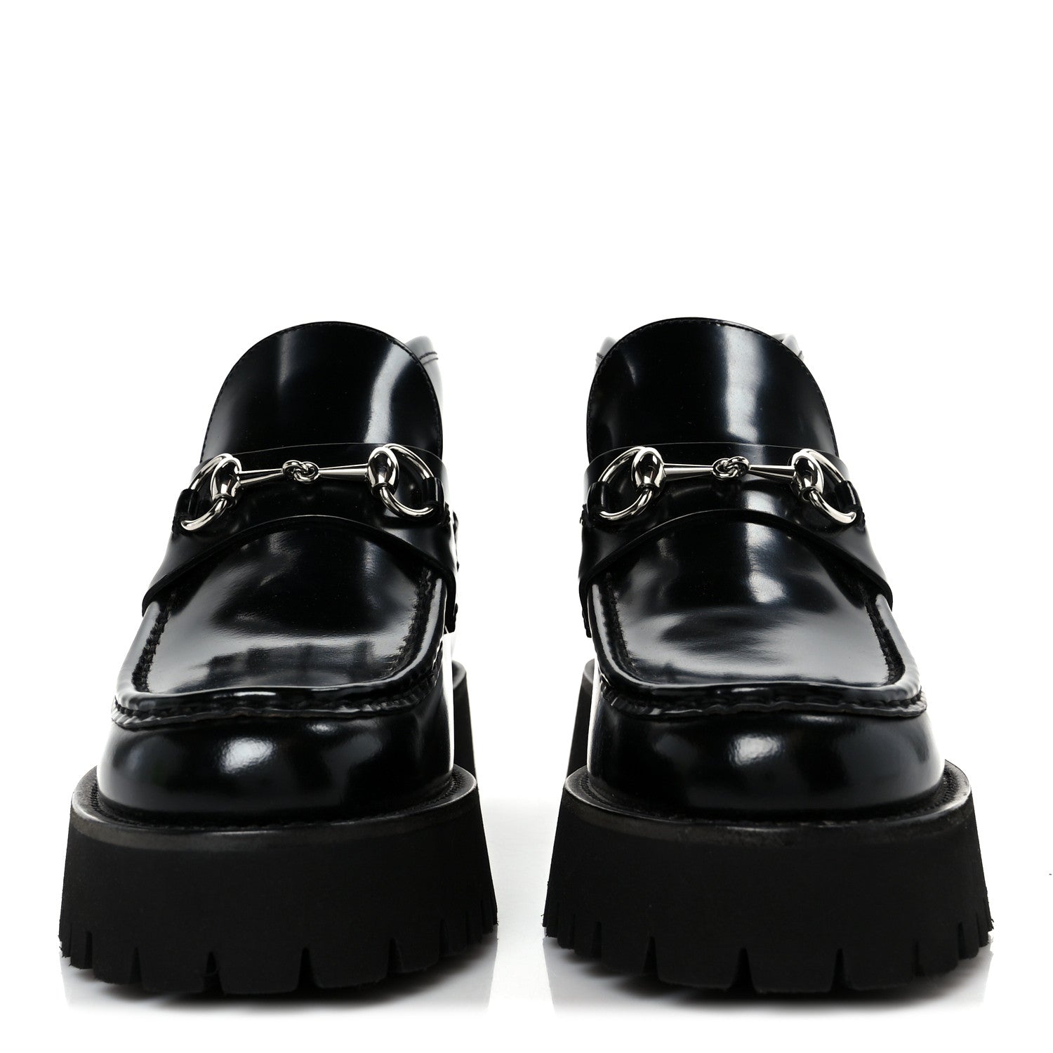 Cordovan Lux Womens Horsebit Platform Ankle Boots 39 Black