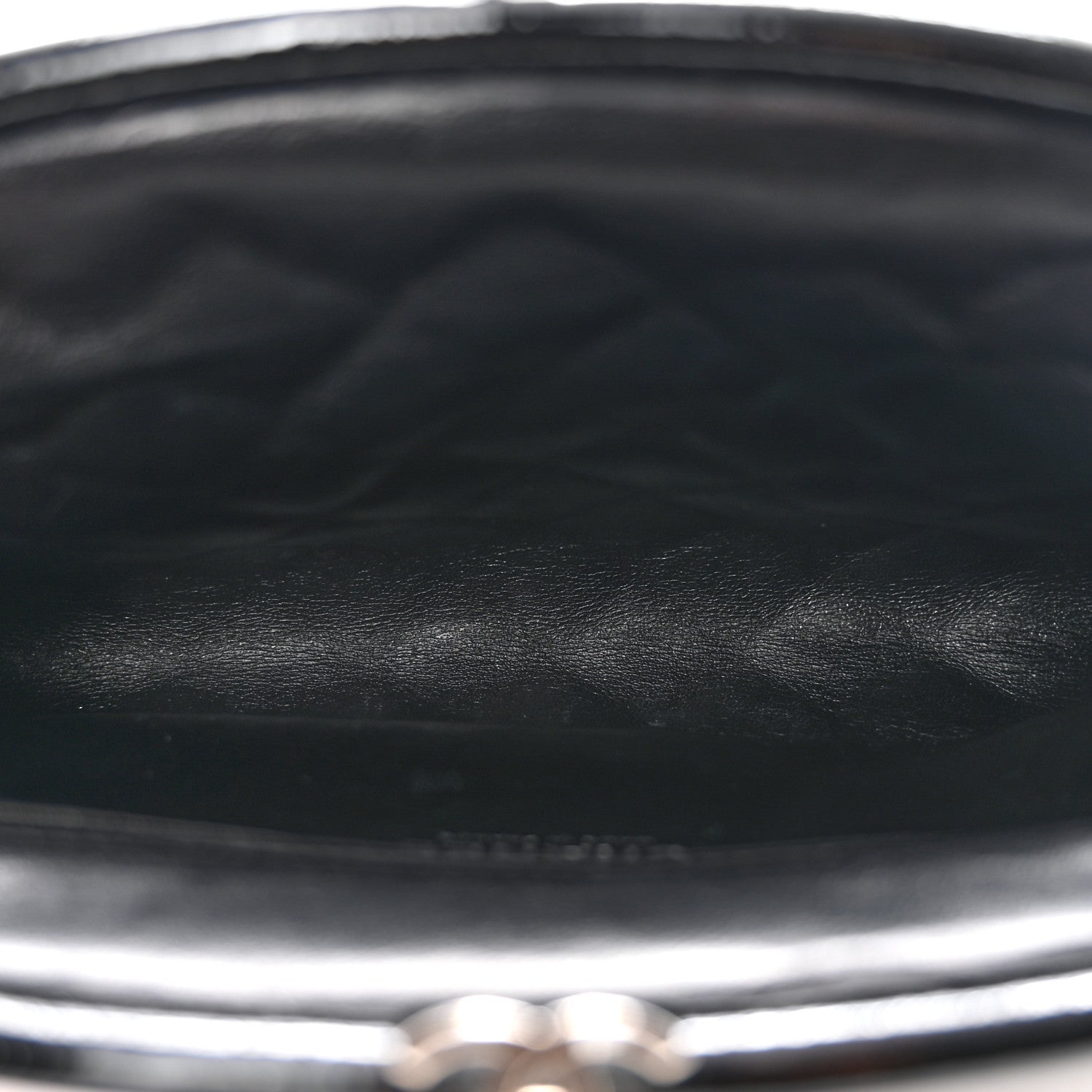 Distressed Patent Quilted Timeless Clutch Black
