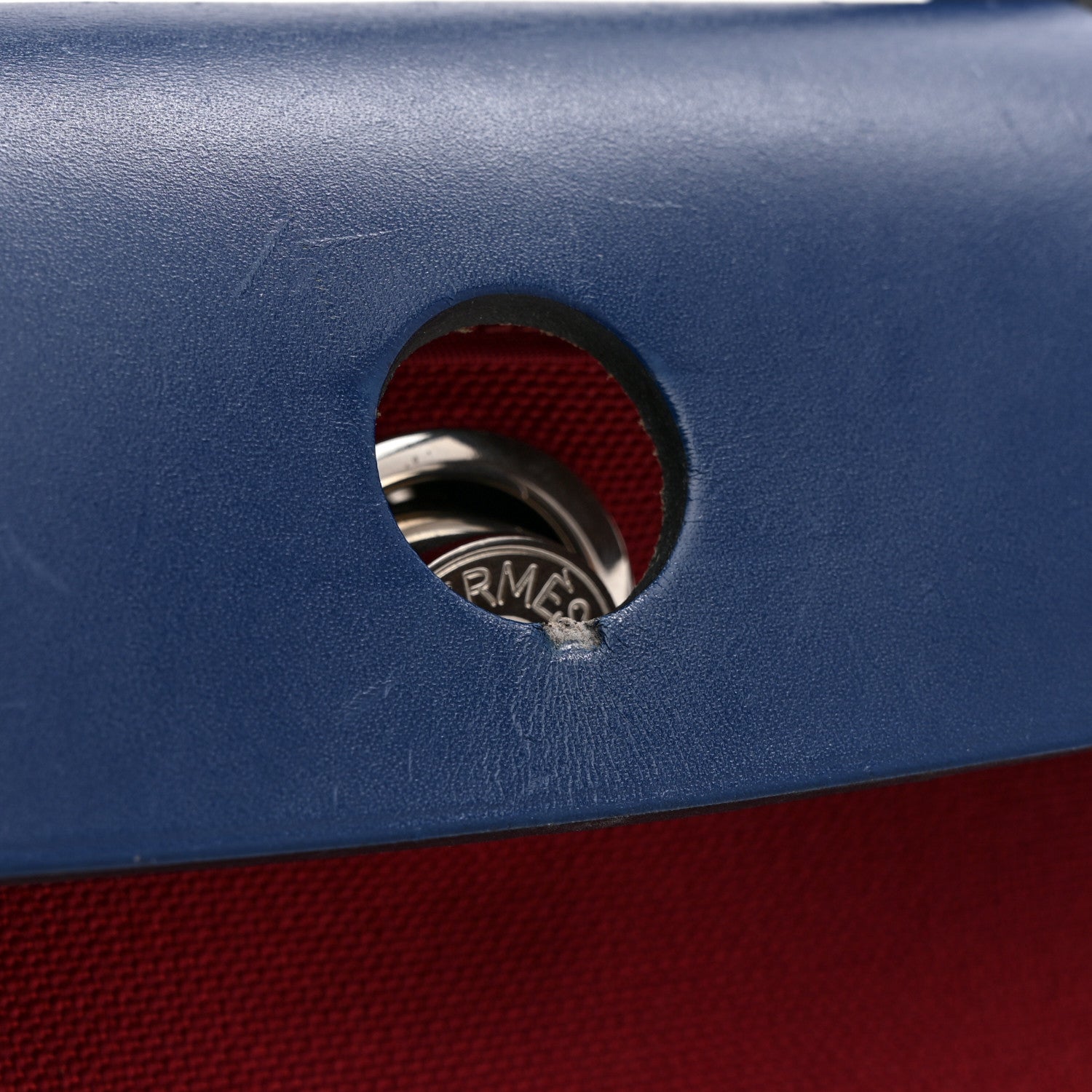 Military Toile Vache Hunter Herbag Zip 31 PM Rouge Grenat Bleu Saphir
