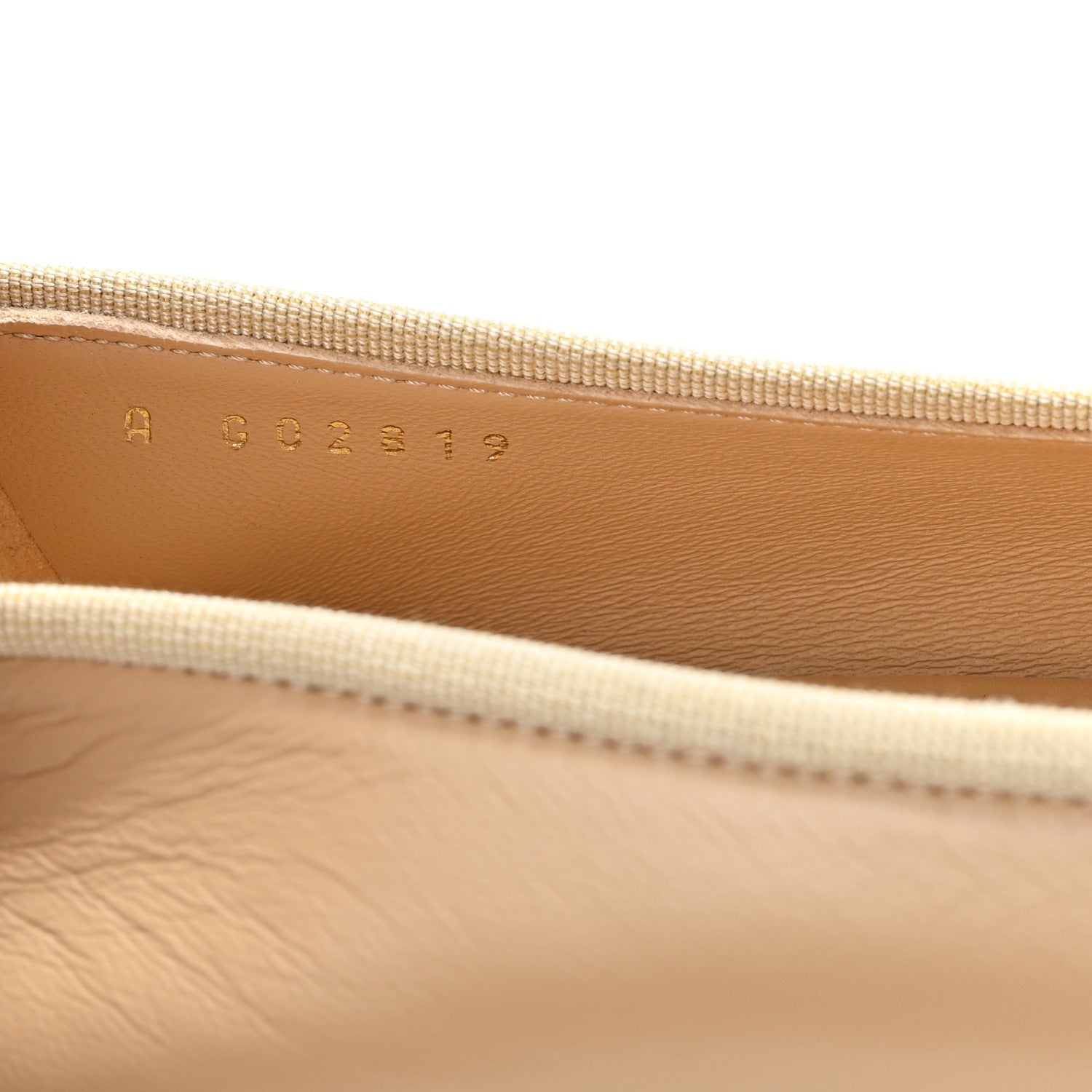 Lambskin Cap Toe CC Ballerina Flats 41.5 Beige Black