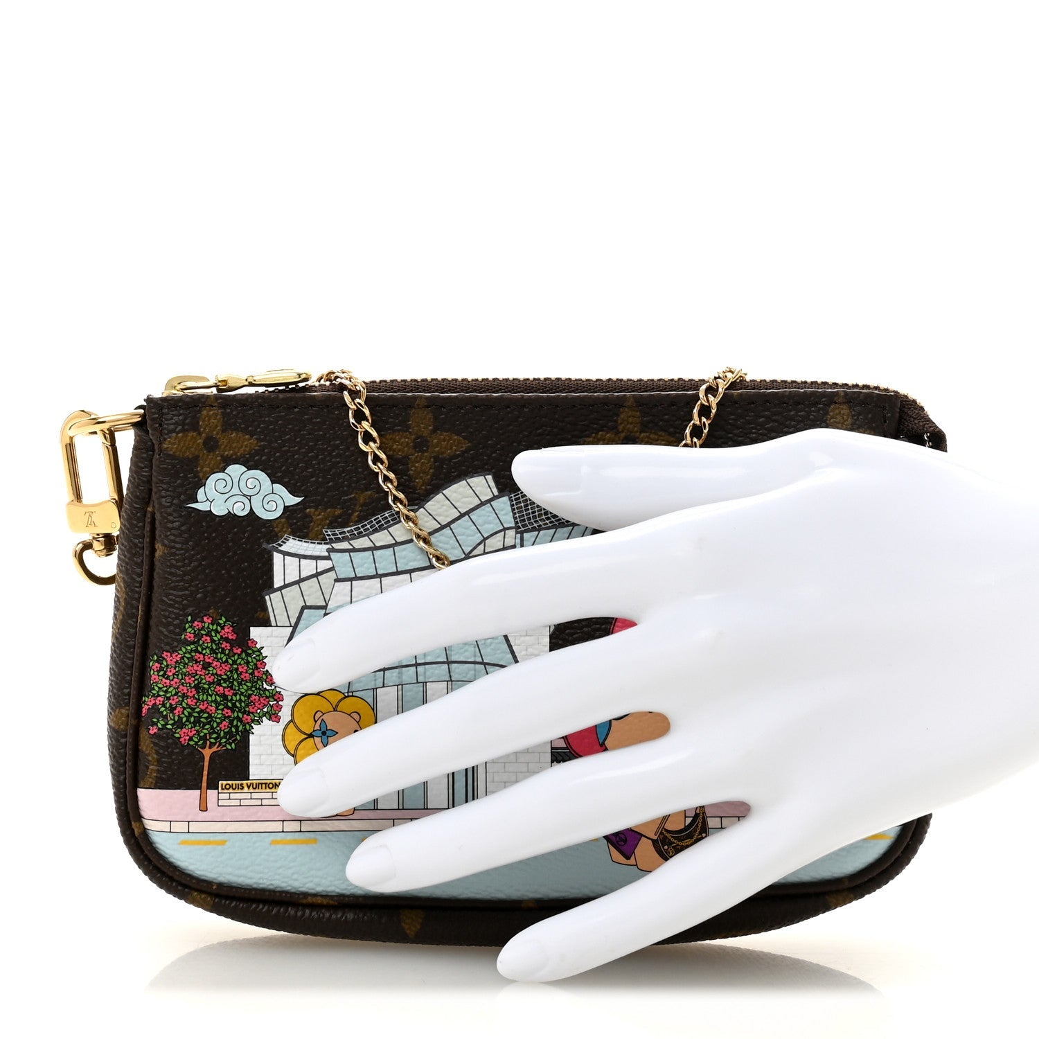 Monogram 2022 Christmas Animation Seoul Mini Pochette Accessories Fuchsia
