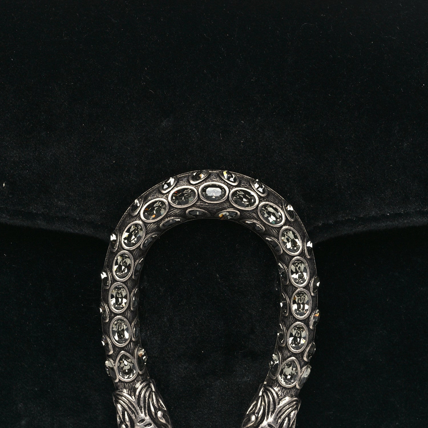 Velvet Dionysus Clutch Black