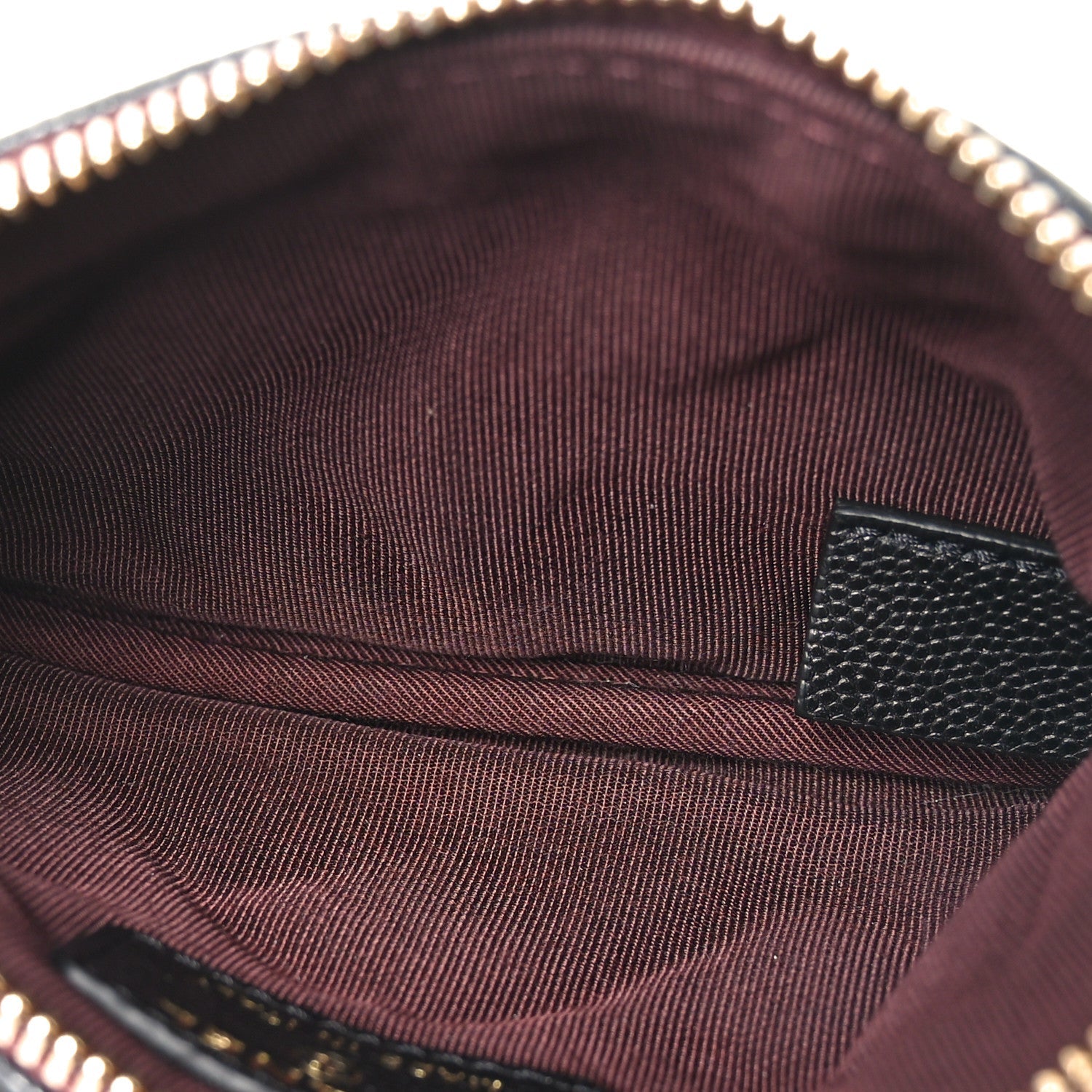 Caviar Quilted Small Cosmetic Case Black