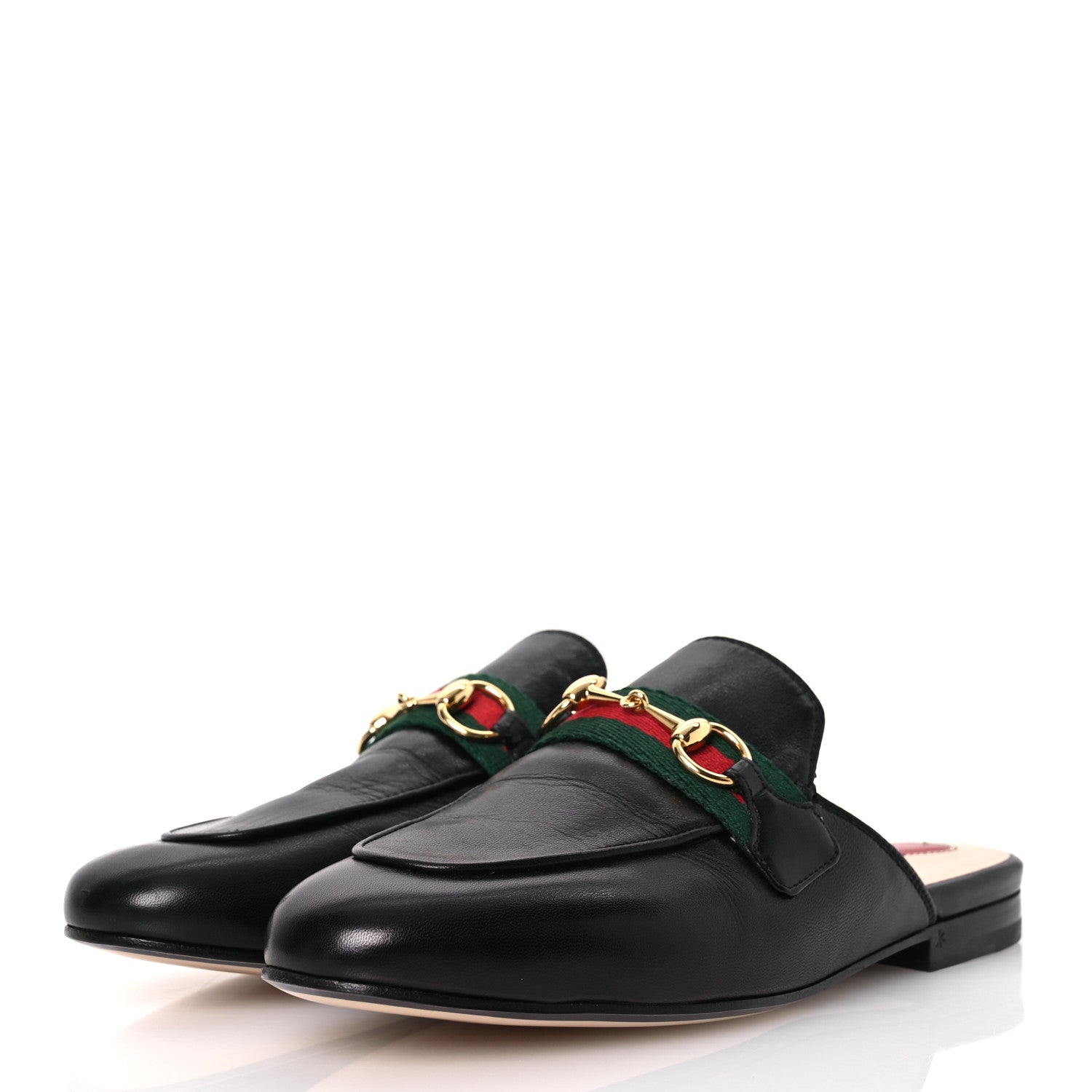 Calfskin Womens Princetown Slippers 35.5 Black