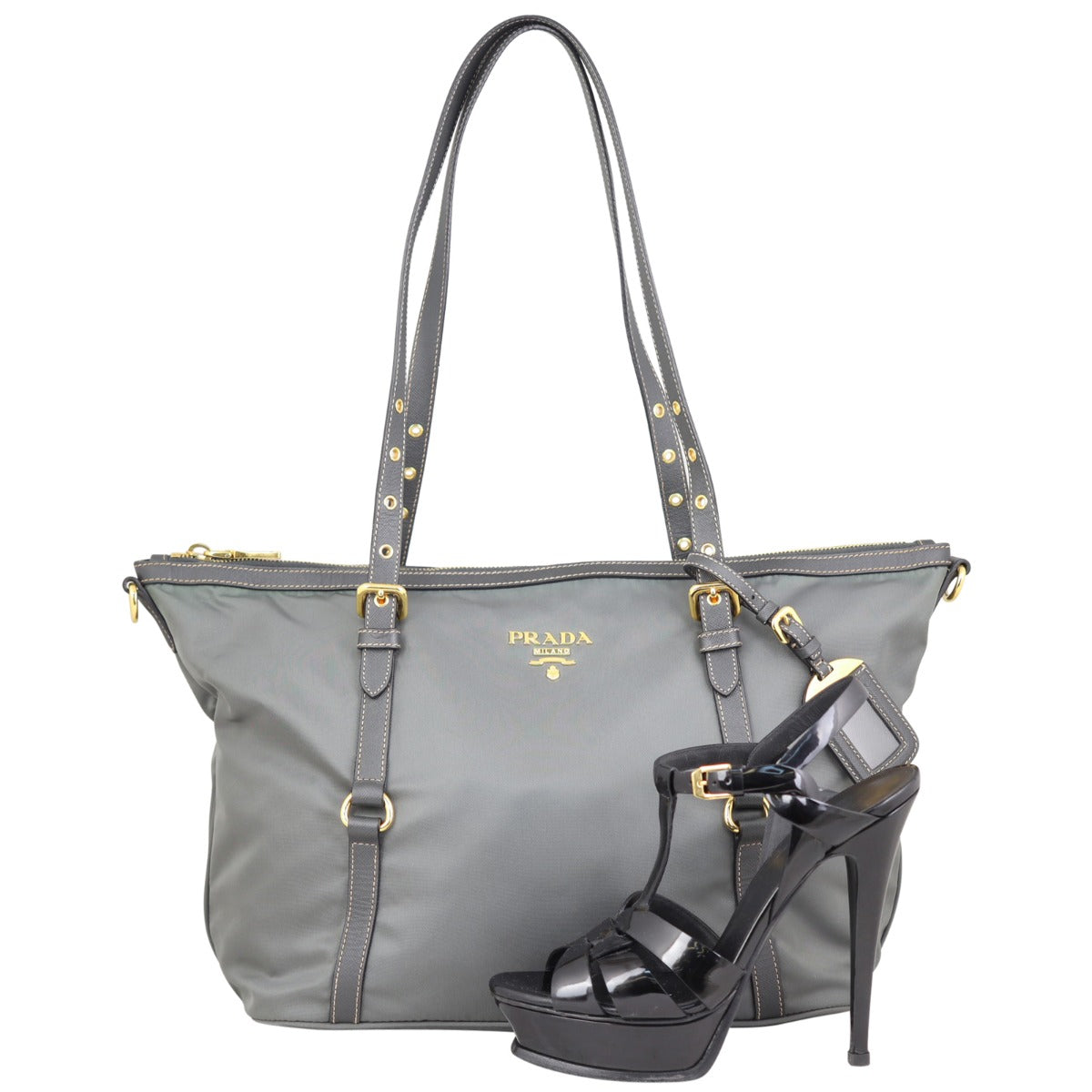Prada Tessuto & Saffiano Two-Way Tote