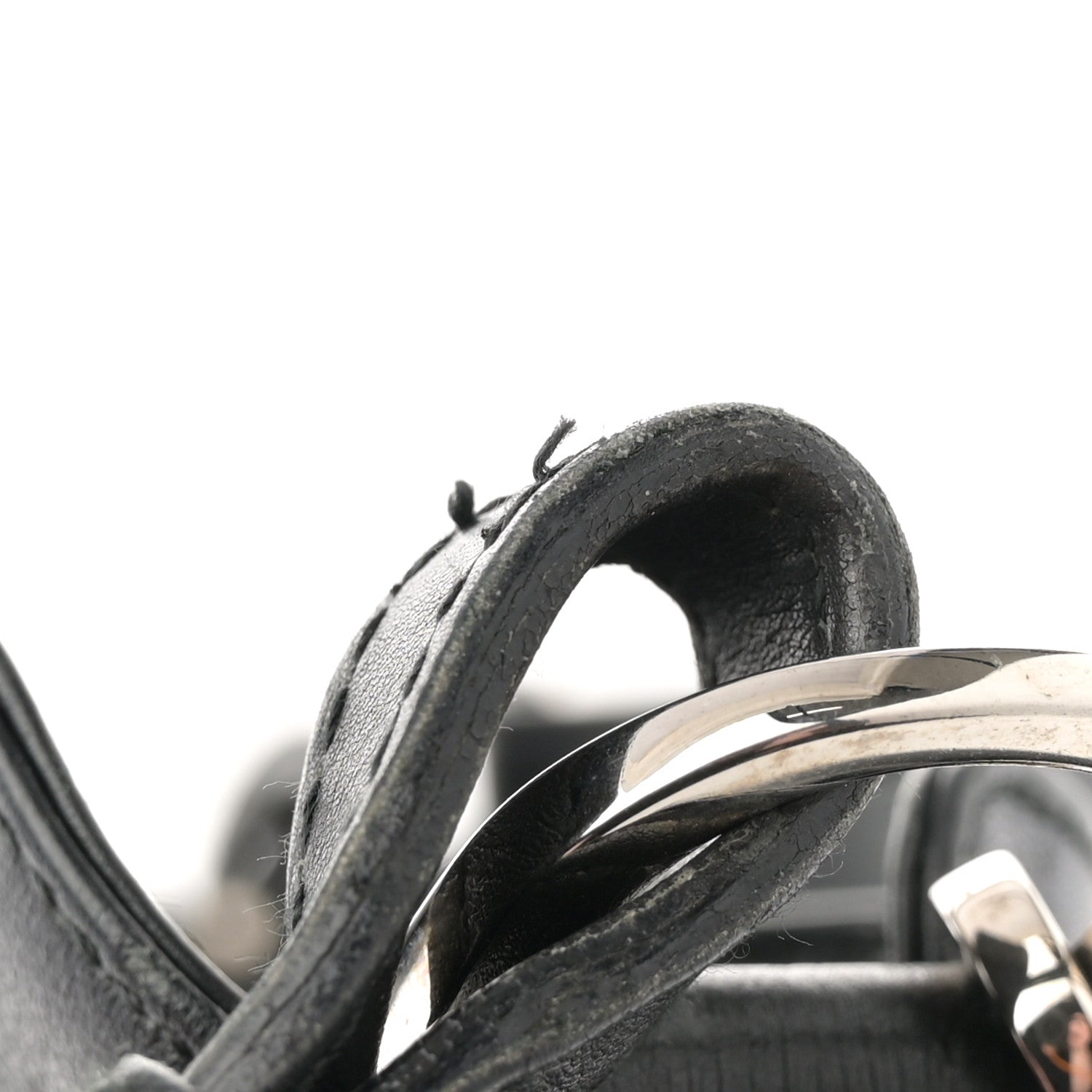 Calfskin Bamboo Top Handle Bag Black Black