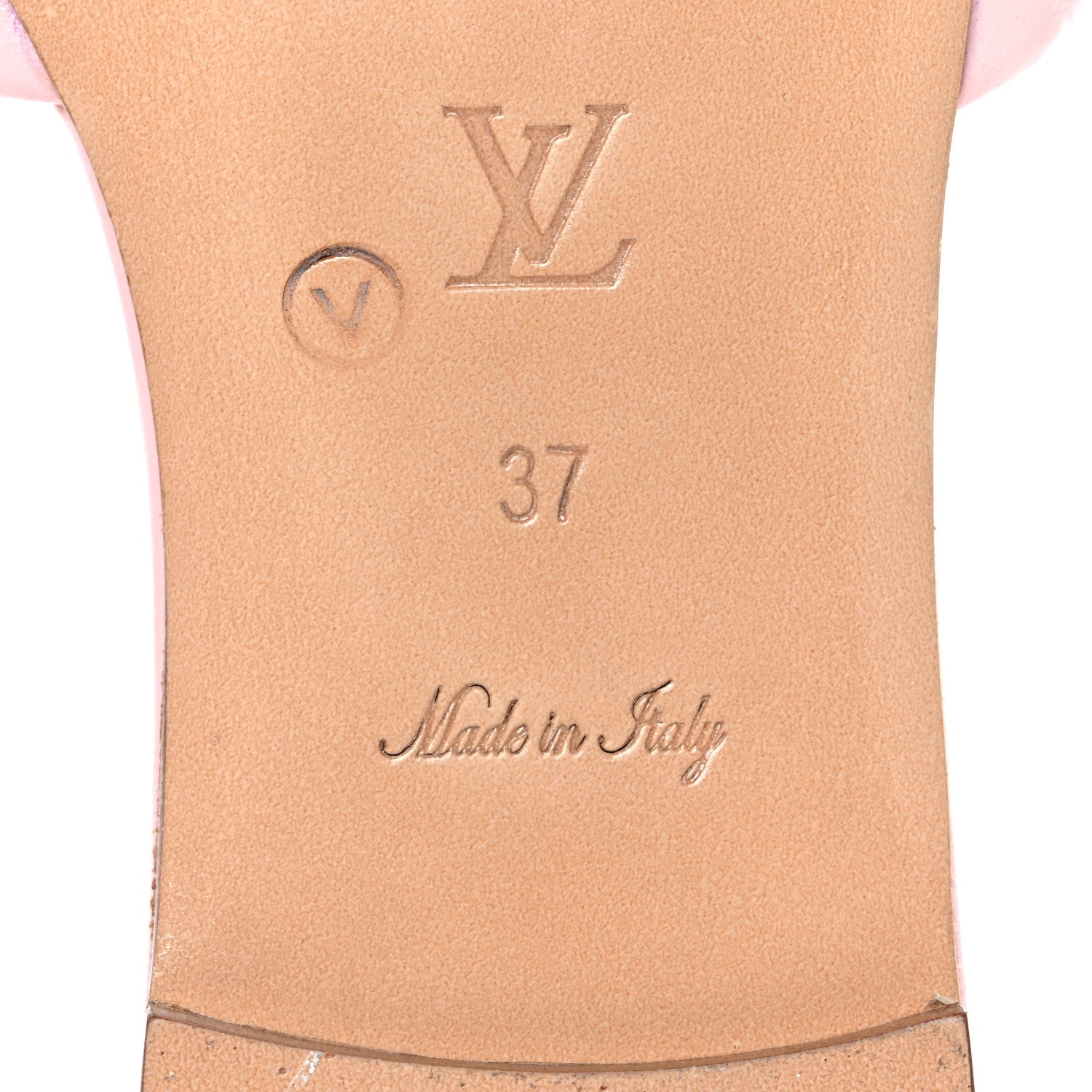 Lambskin Embossed Monogram Revival Flat Mules 37 Light Pink