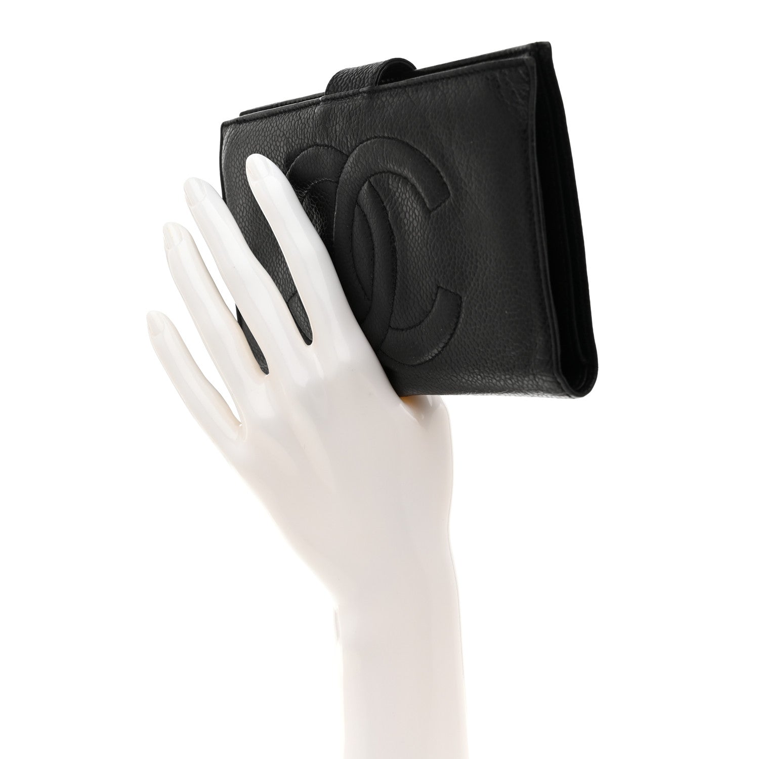 Caviar Timeless CC French Wallet Black