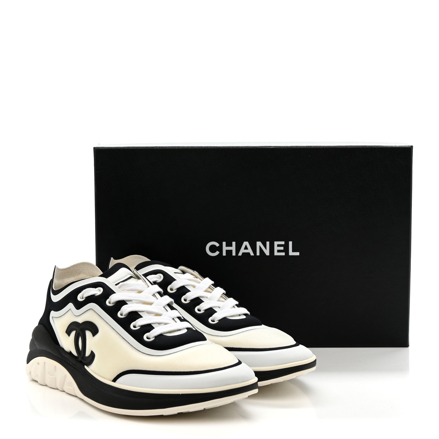 Lycra Womens CC Sneakers 39.5 White Black