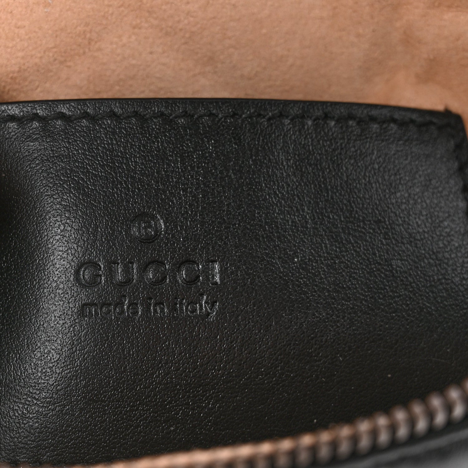 Calfskin Matelasse Chevron Mini GG Marmont Top Handle Bag Black