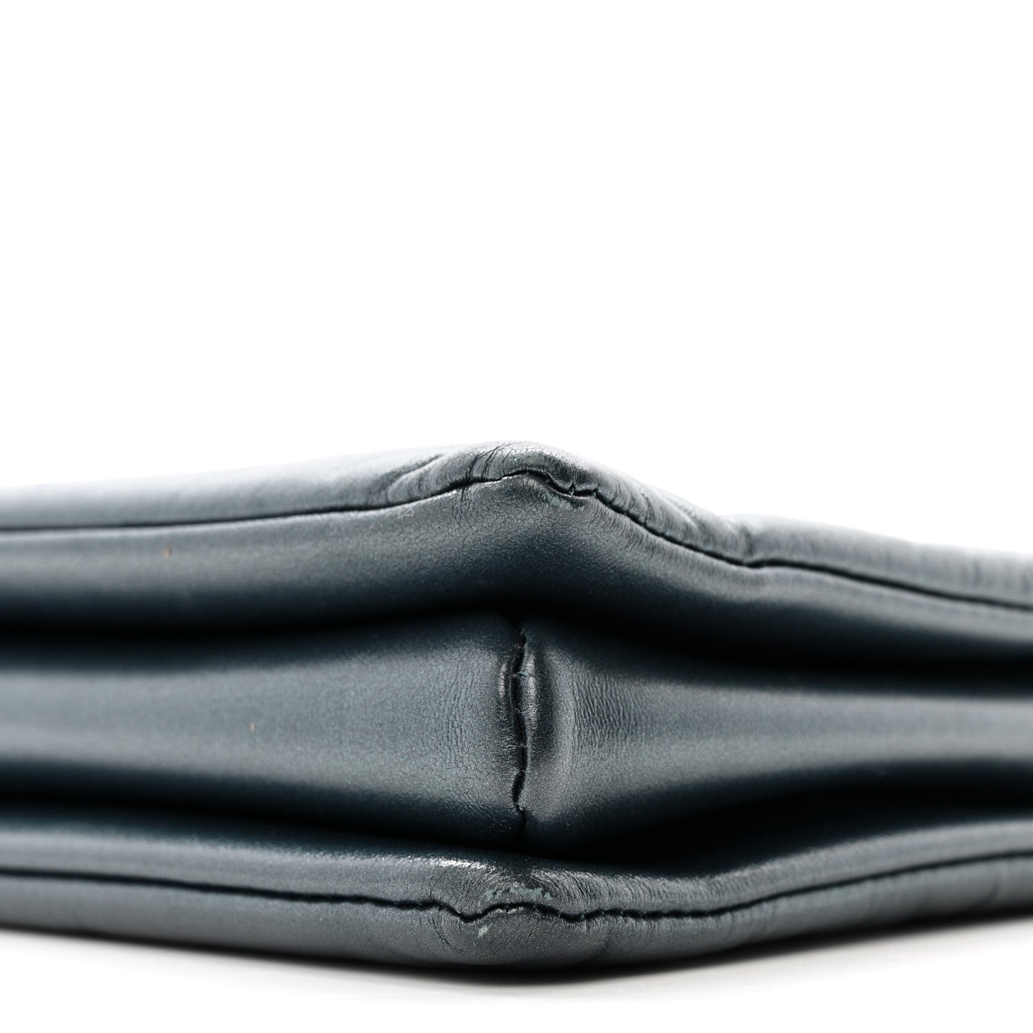 Metallic Lambskin Embossed Monogram Coussin PM Bleu
