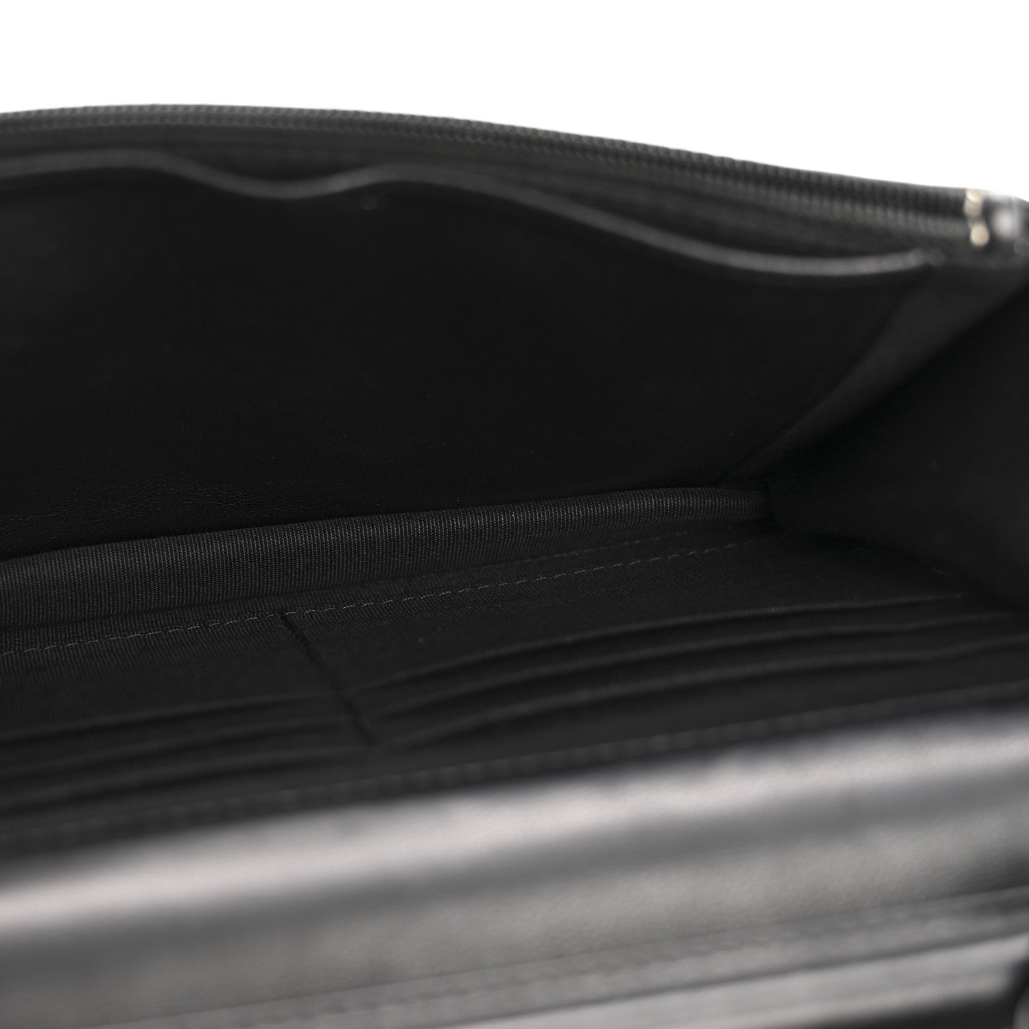 Lambskin Chevron Quilted Wallet On Chain WOC So Black