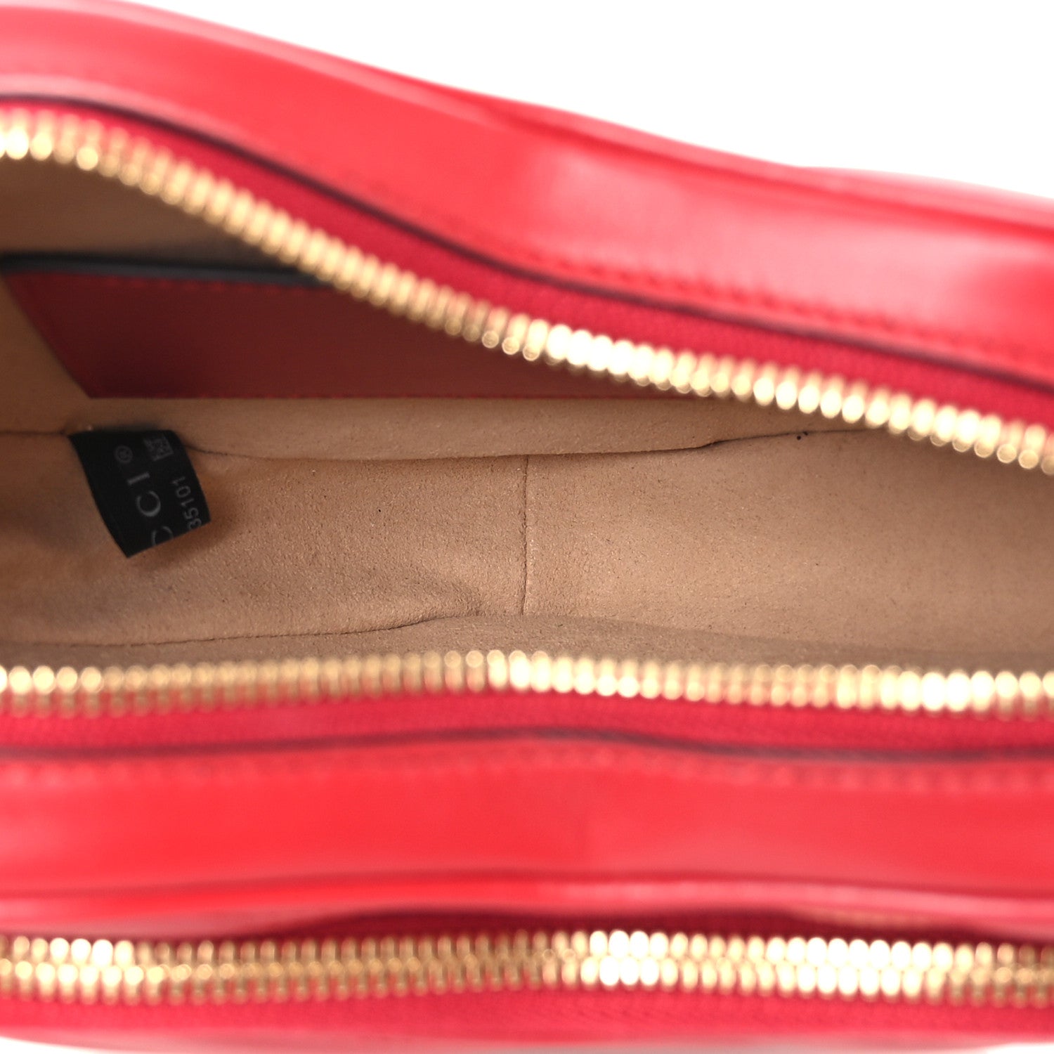 Calfskin Matelasse Diagonal Mini Interlocking G Heart Shoulder Bag Hibiscus Red