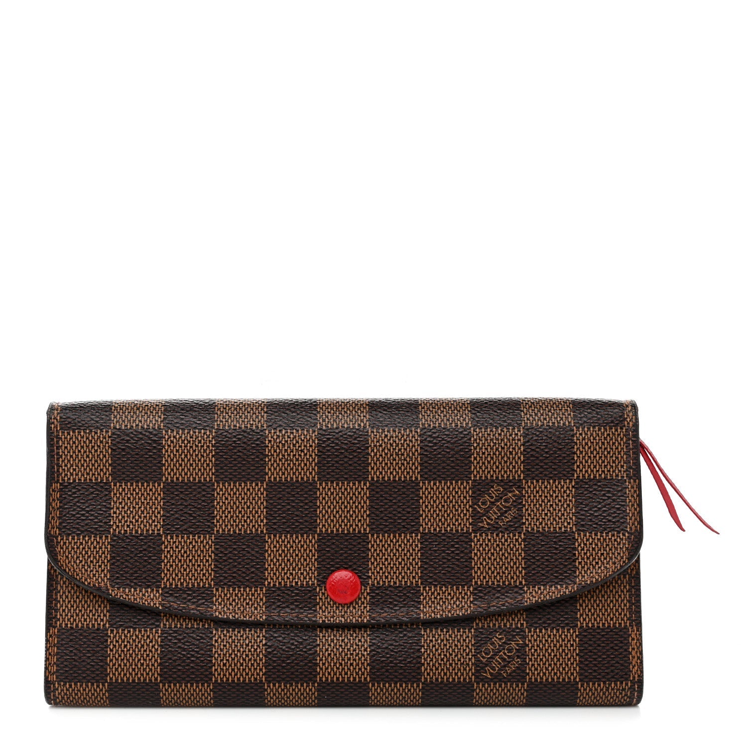 Damier Ebene Emilie Wallet Red