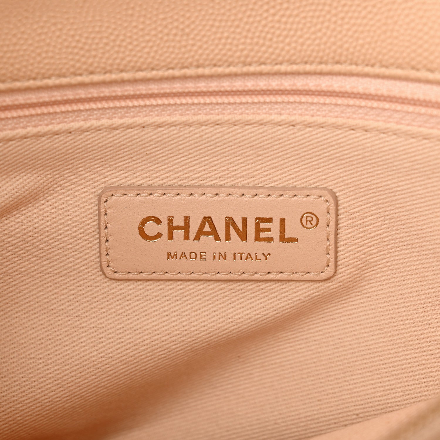 Caviar Quilted Small Coco Handle Flap Beige