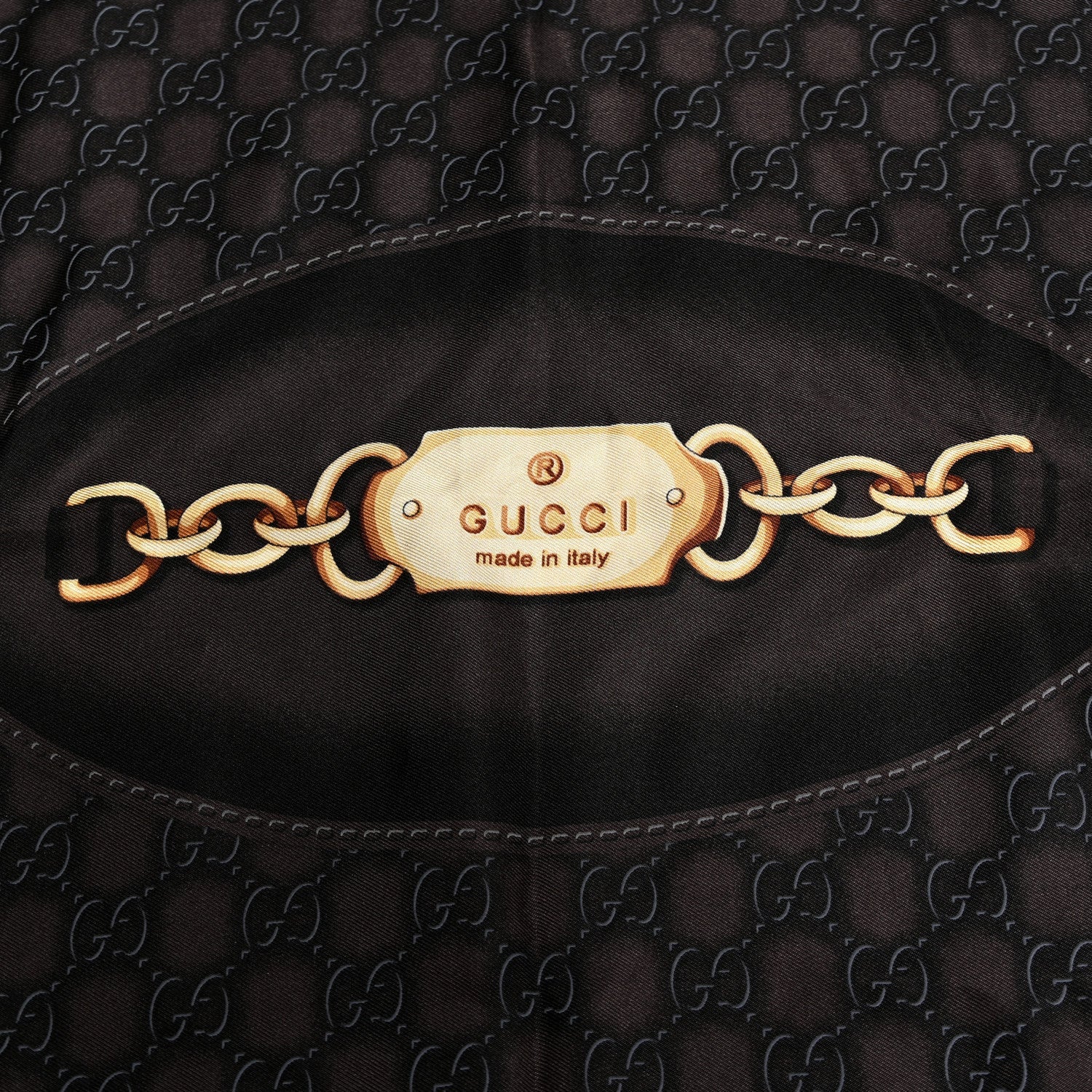 Silk Monogram Square Scarf Brown