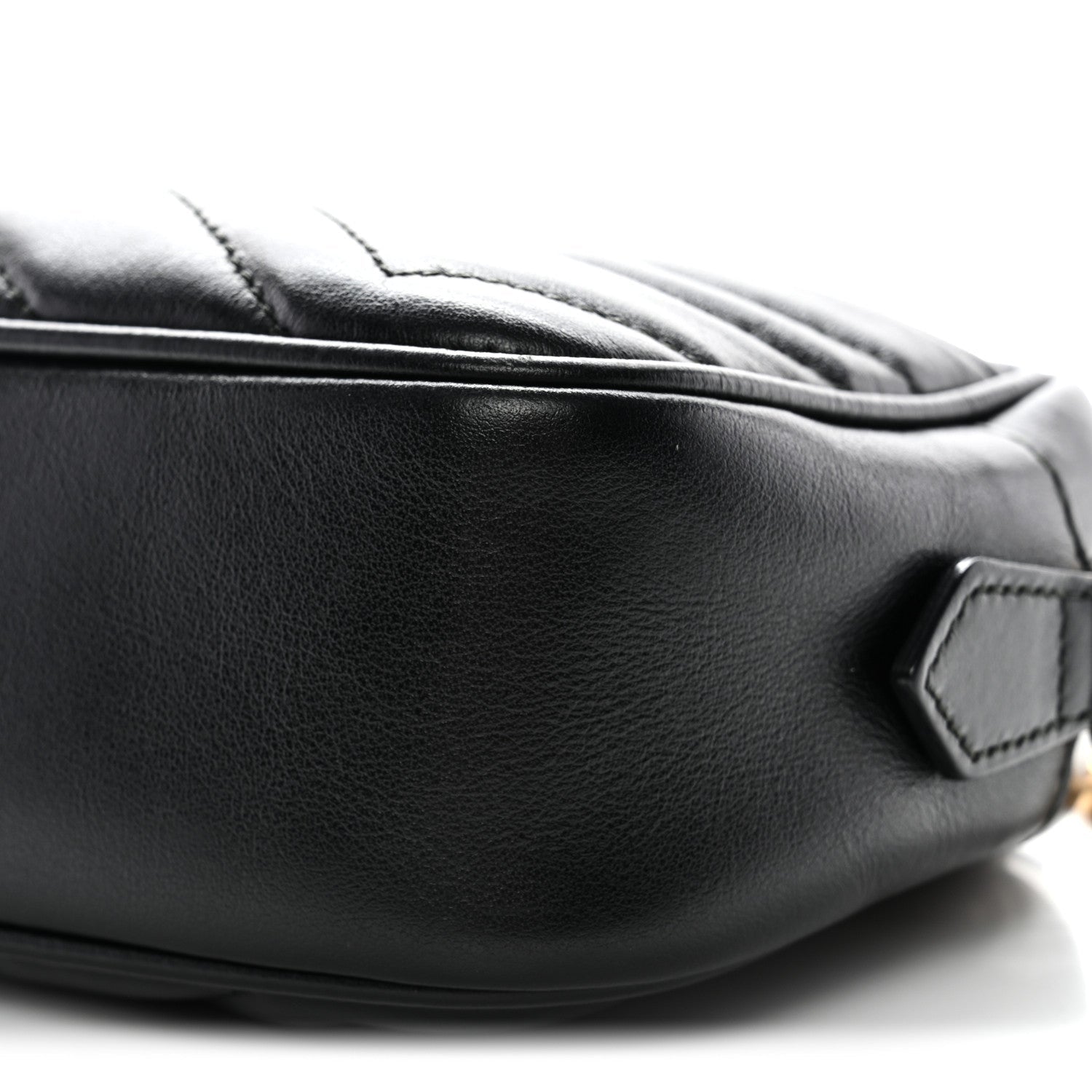 Calfskin Matelasse Mini GG Marmont Chain Shoulder Bag Black