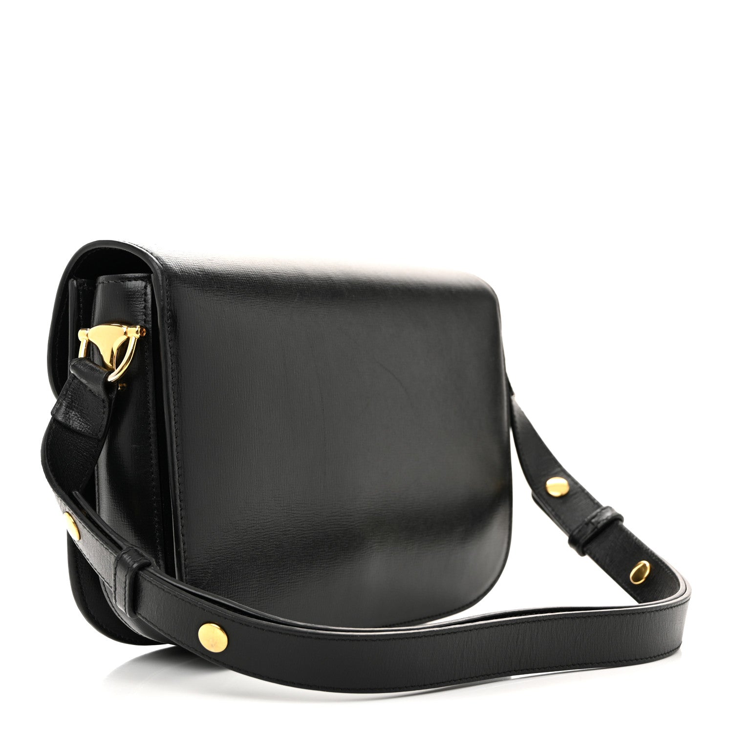 Azalea Calfskin Horsebit 1955 Shoulder Bag Black