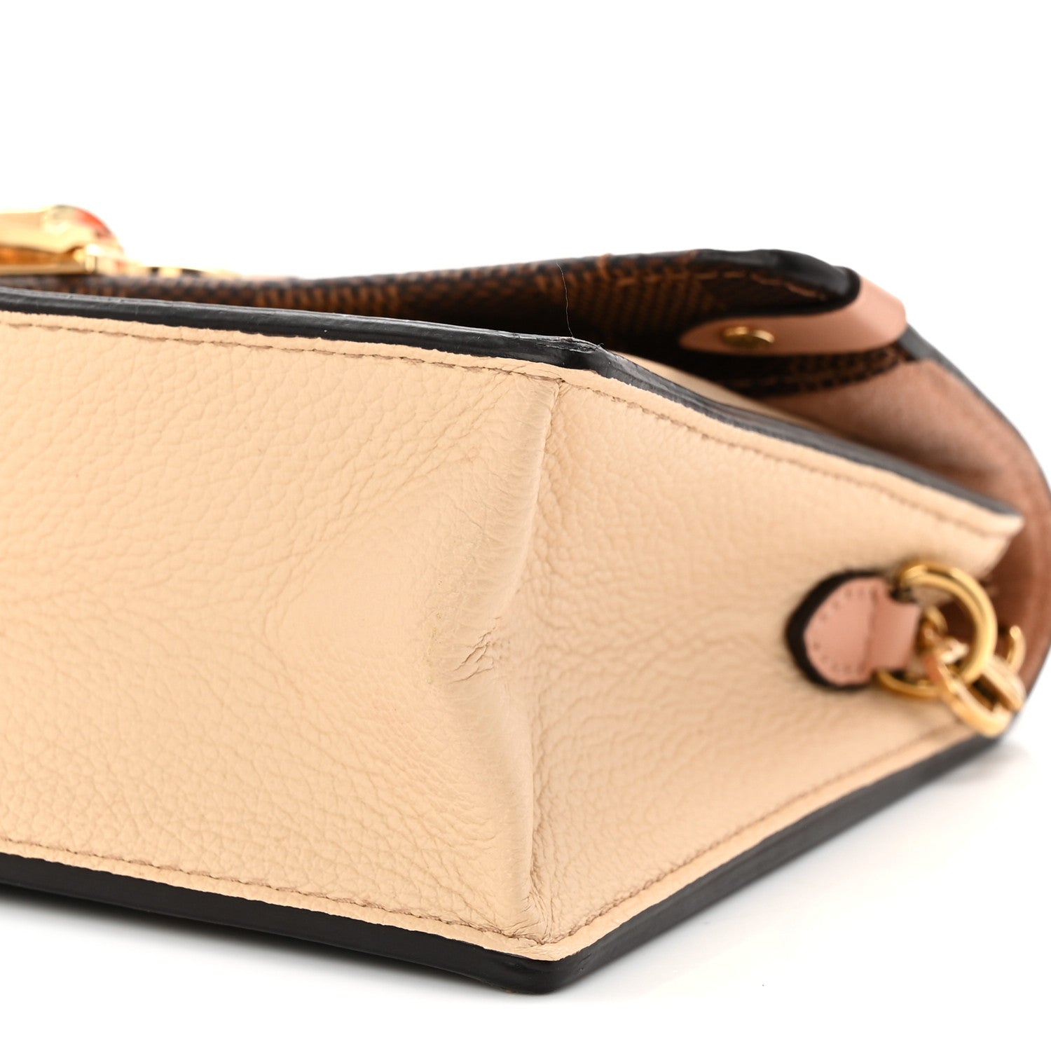 Damier Ebene Vavin Chain Wallet Creme