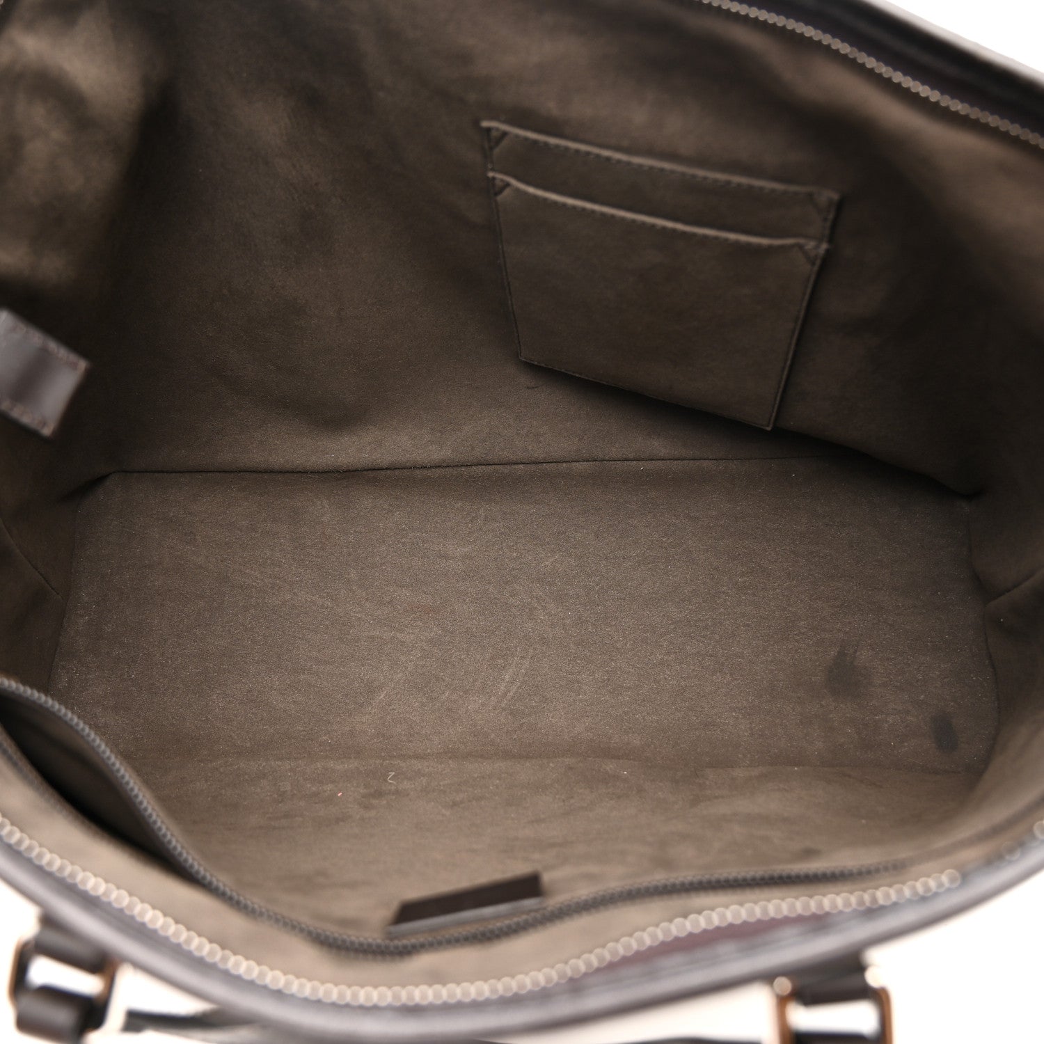 GG Supreme Monogram Large Shopping Tote Dark Brown