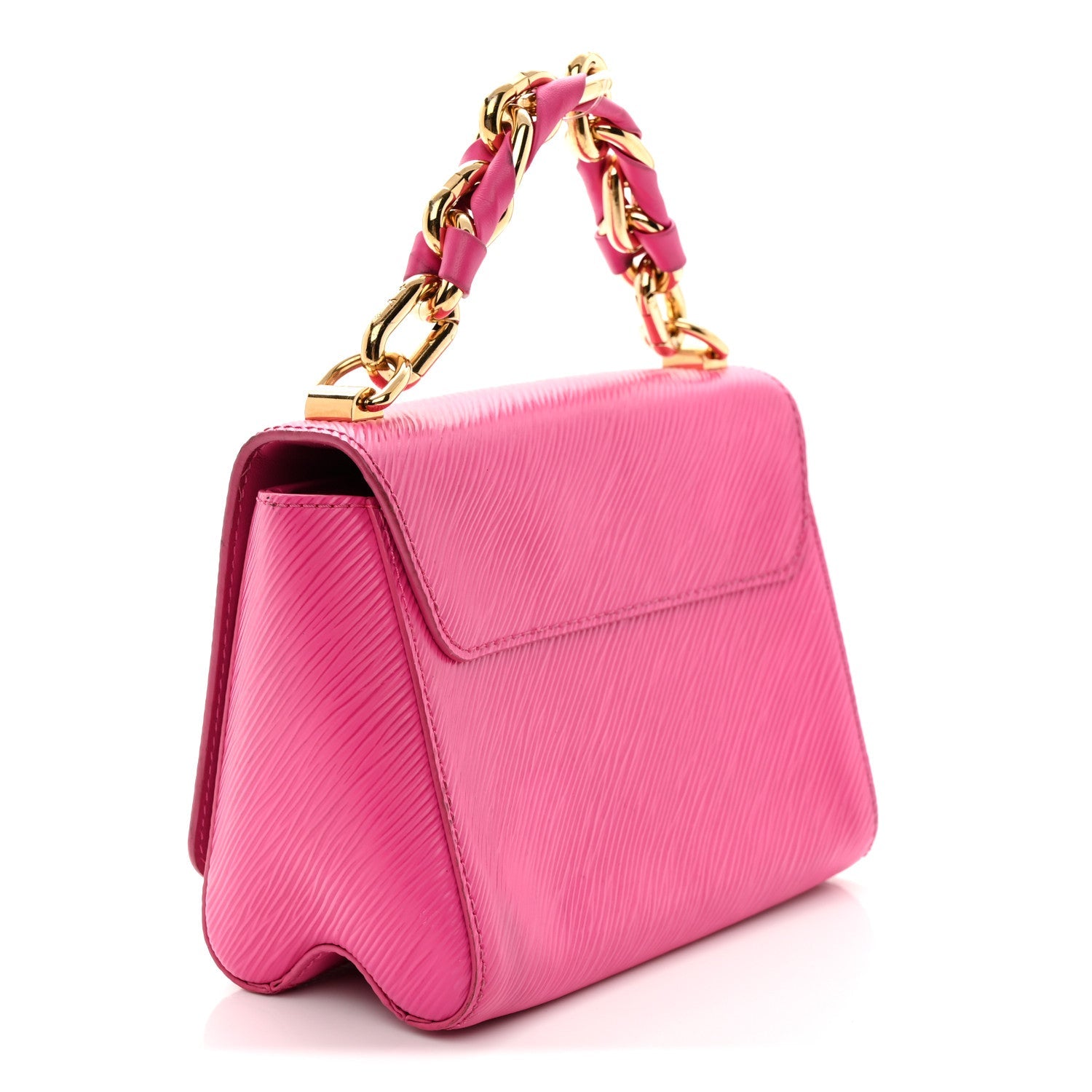 Epi Twist Braided Chain Shoulder Bag PM Rose Miami Pink
