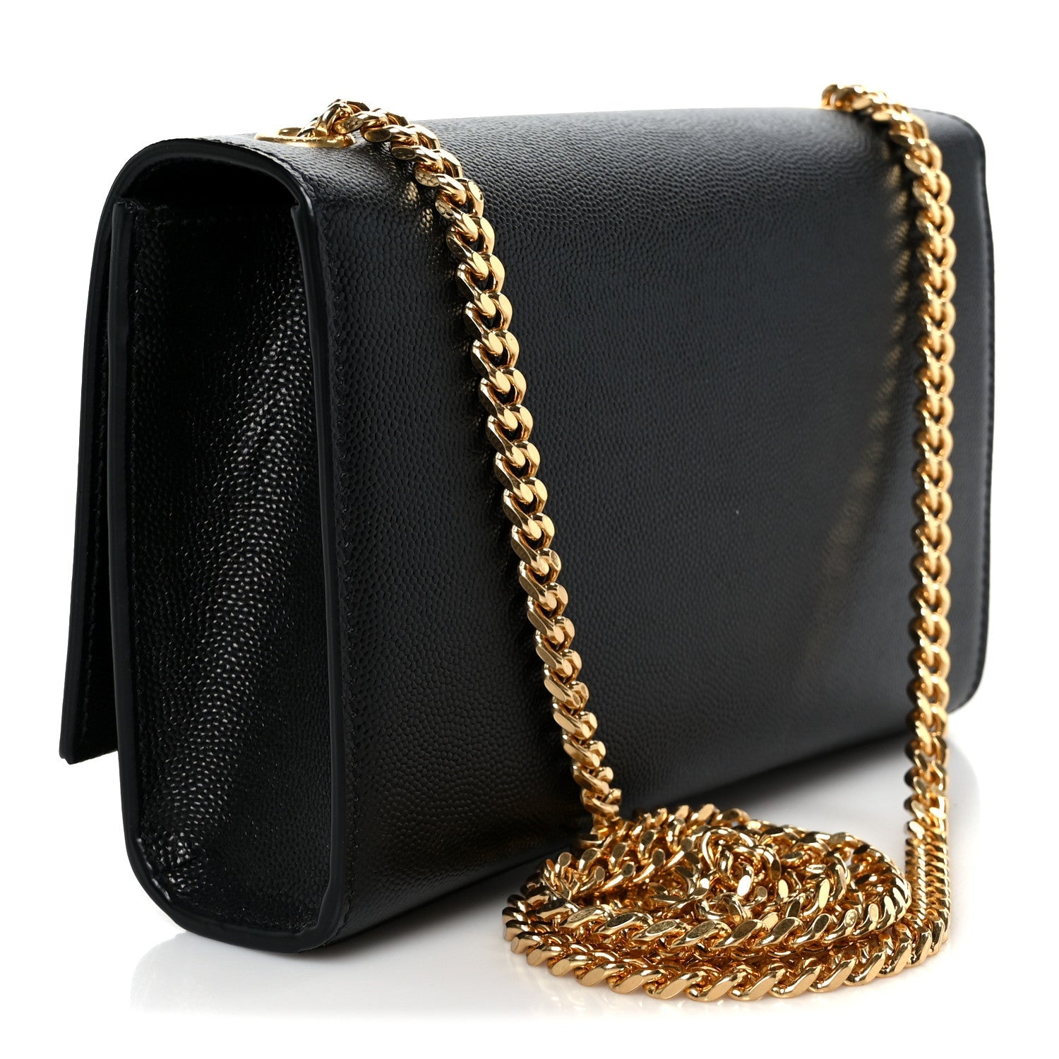 Calfskin Small Classic Monogram Kate Tassel Satchel Black