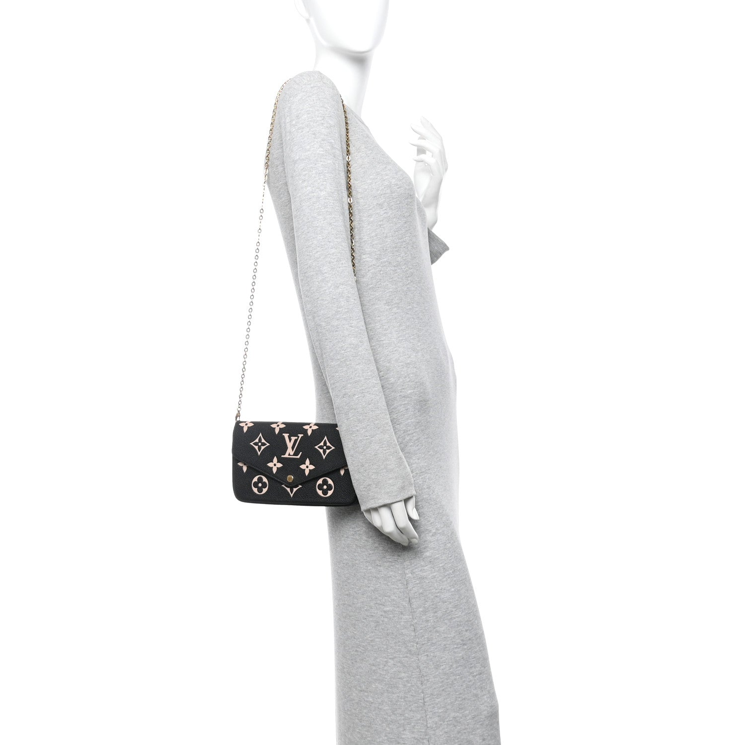 Empreinte Monogram Giant Felicie Pochette Black Beige