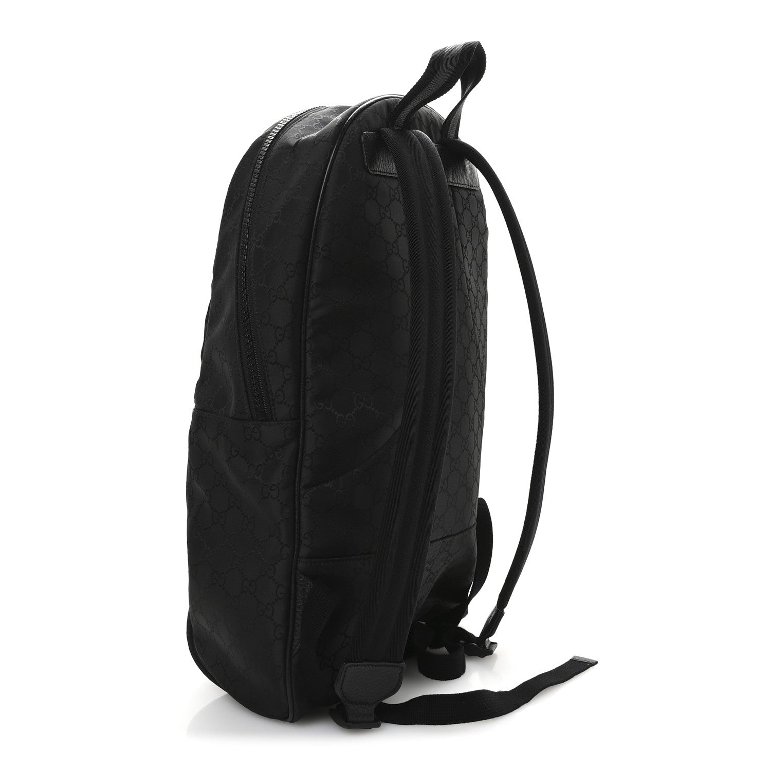 Nylon Monogram Slim Backpack Black