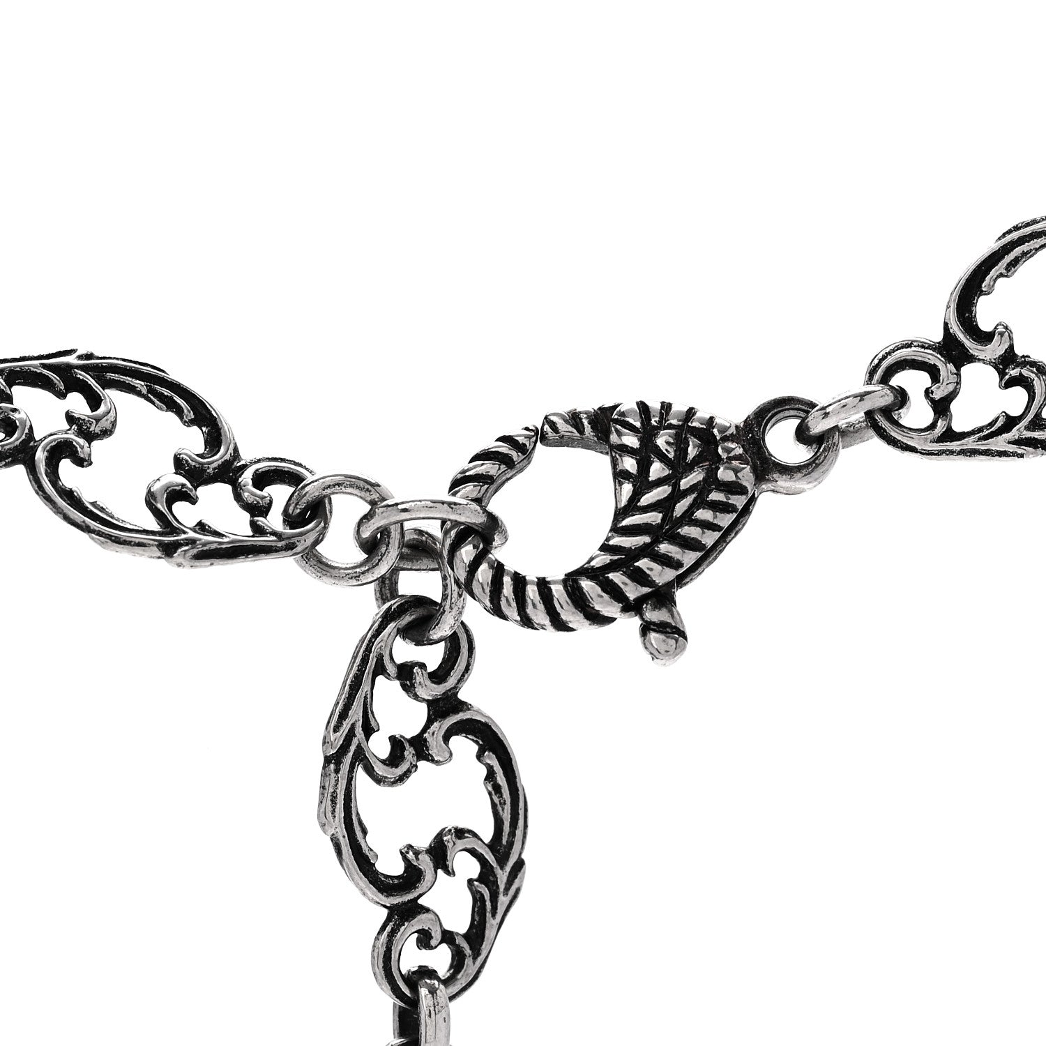 Metal Crystal Marmont Necklace Aged Silver