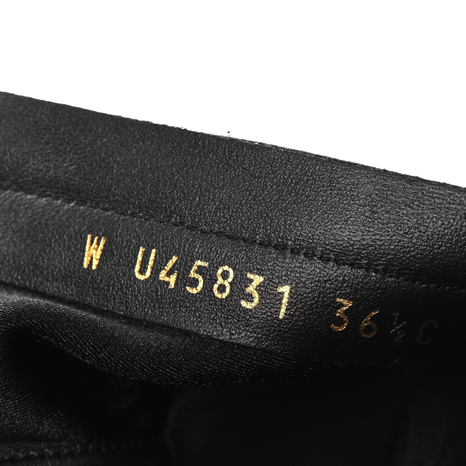 Stretch Lambskin Cap Toe CC Short Boots 36.5 Black