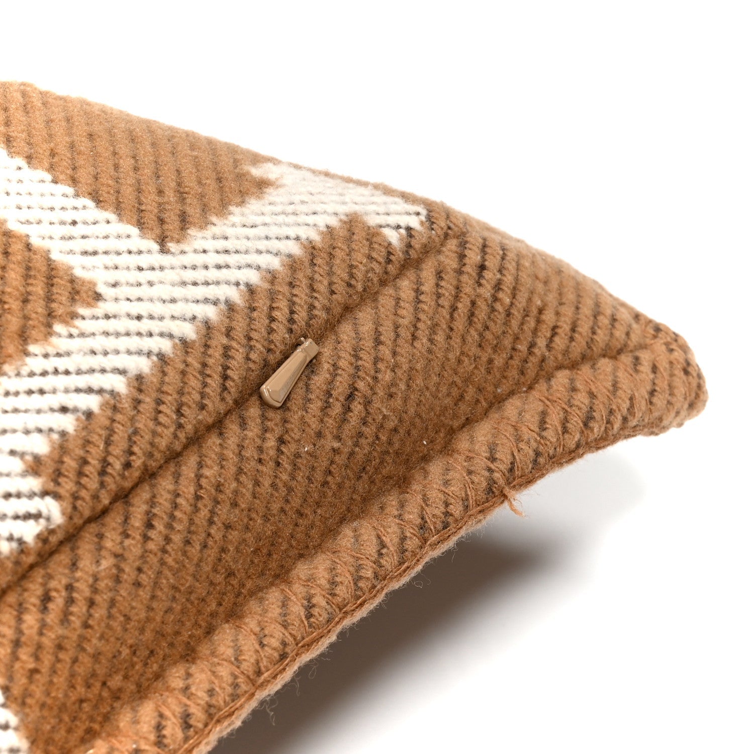 Wool Cashmere Avalon Pillow PM Ecru Camel