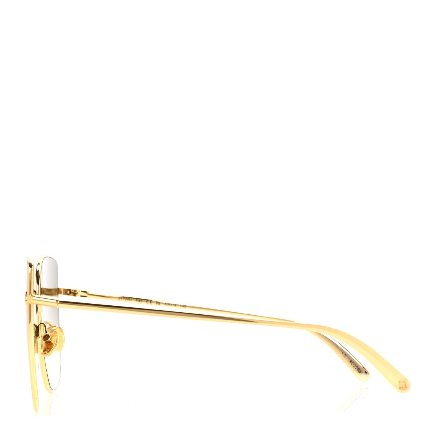 Metal LV Charm Cat Eye Sunglasses Z1720U Gold