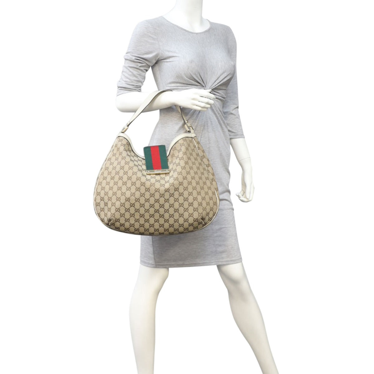 Gucci GG Canvas New Ladies Web Hobo