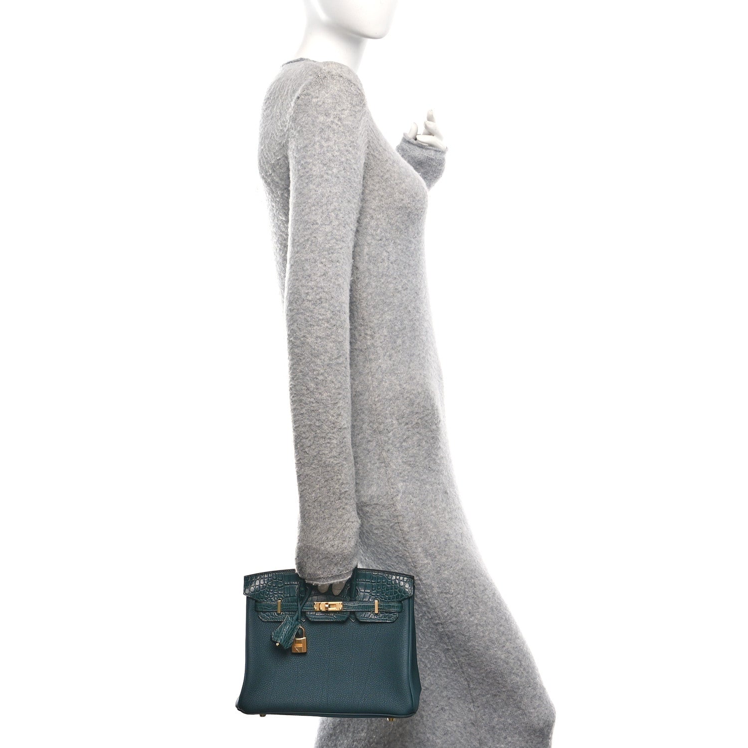 Togo Matte Alligator Birkin Touch 25 Vert Cypress