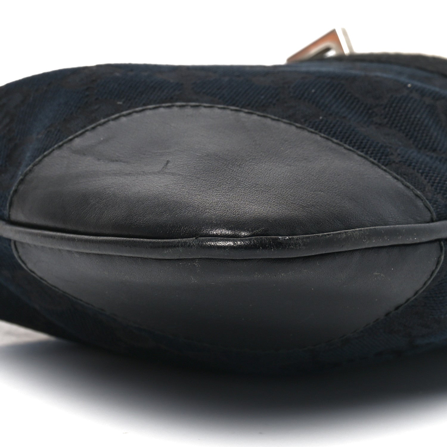Monogram Lobster Clasp Jackie O Hobo Black