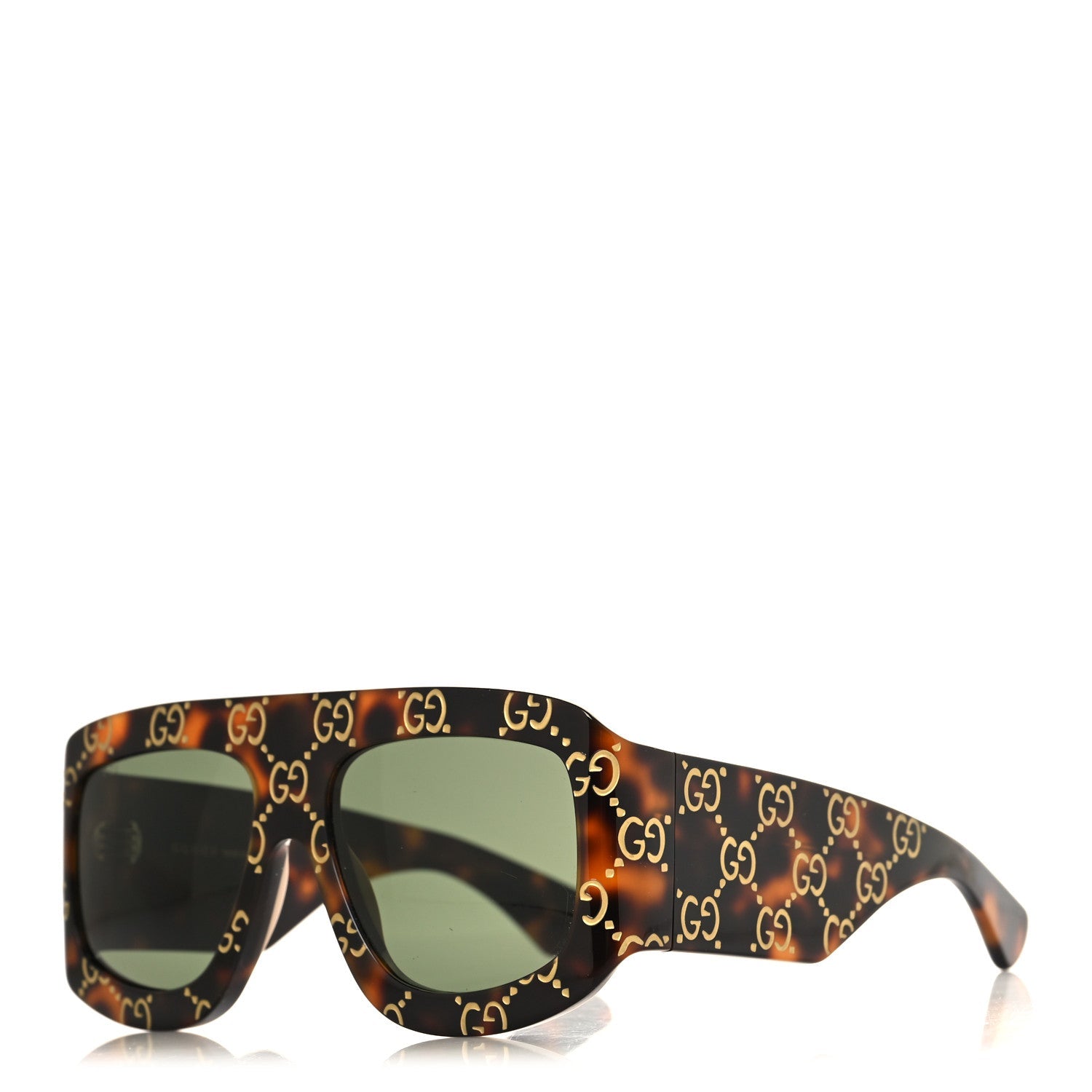 Acetate Monogram Shield Sunglasses GG0983S Havana