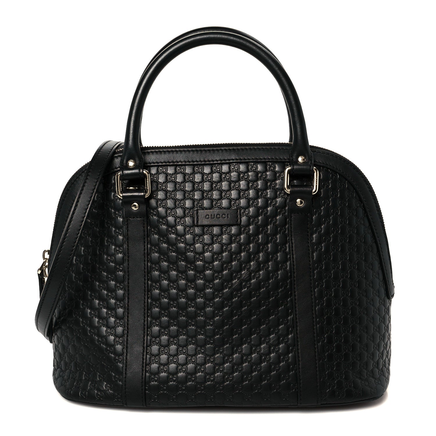 Microguccissima Medium Dome Bag Black