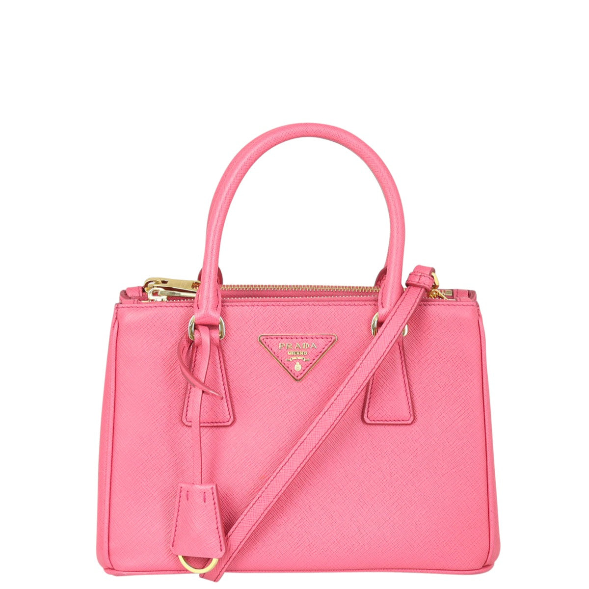 Prada Saffiano Lux Galleria Double Zip Tote Mini